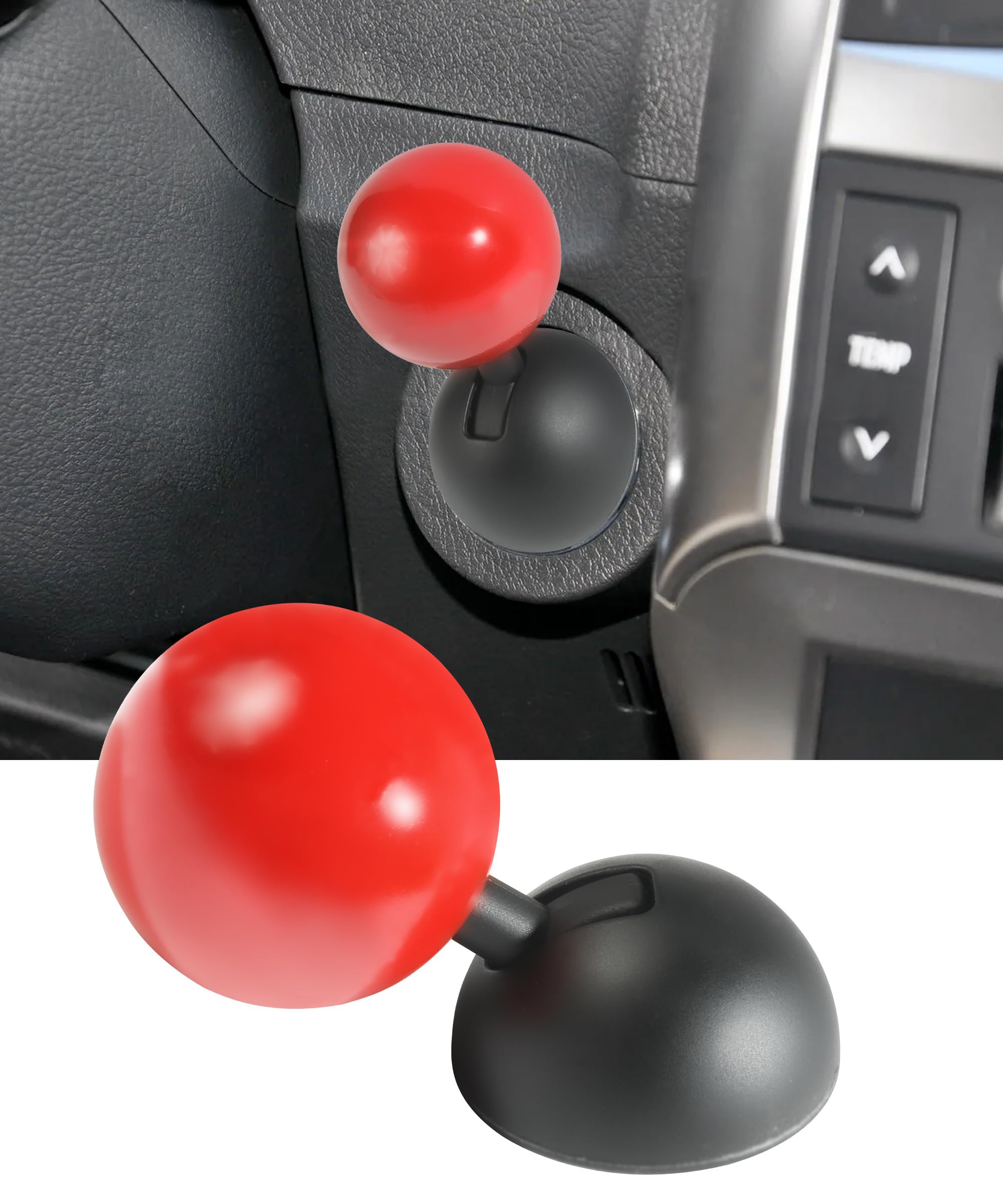 Car Push Start Button Cover - Red Engine Start Stop Lever for Cars | Easy One-Touch Ignition