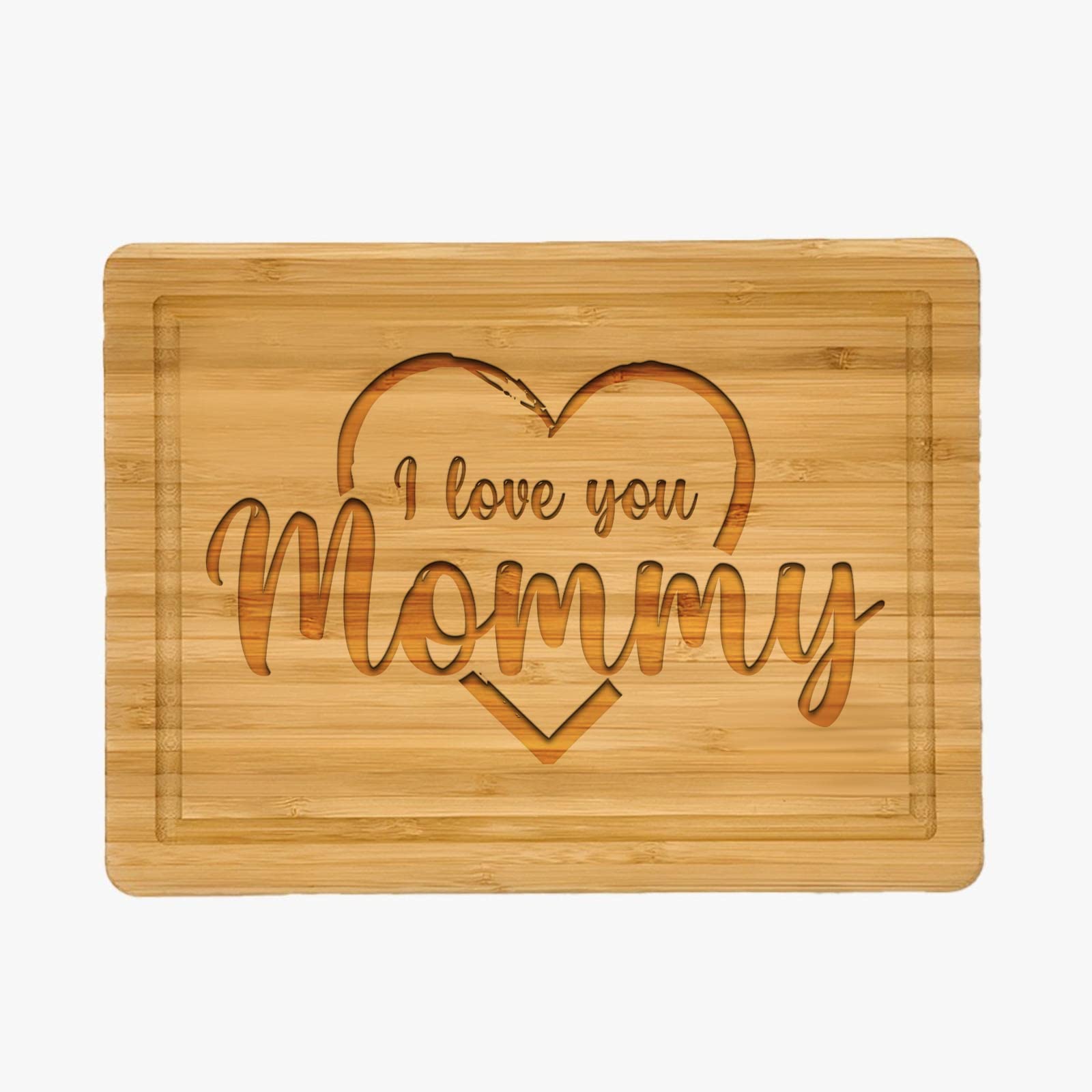 Premium Bamboo Cutting Board - Personalized Engraved Gift for Mom, Mother's Day, Housewarming - Eco-Friendly Kitchen Essential for Cooking & Serving