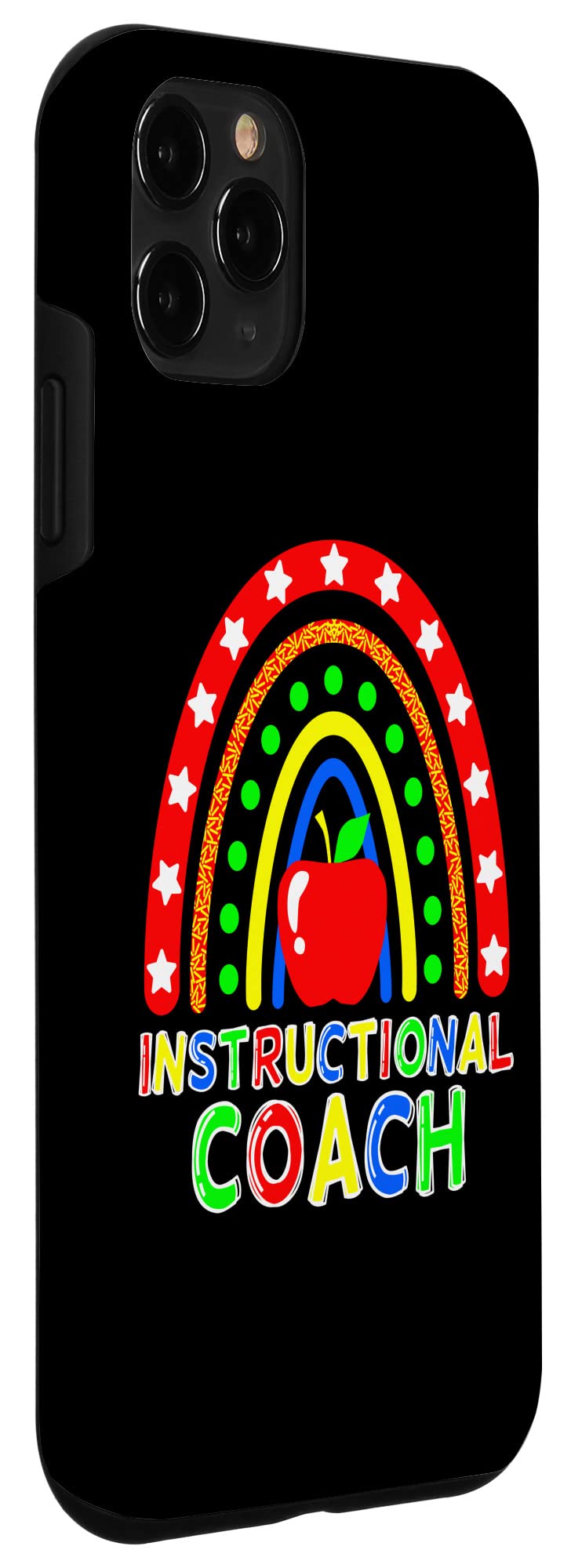 iPhone 11 Pro Case - Funny Boho Rainbow Design for Back to School | Instructional Coach Gift | Protective Phone Cover for Teachers, Students & Educators