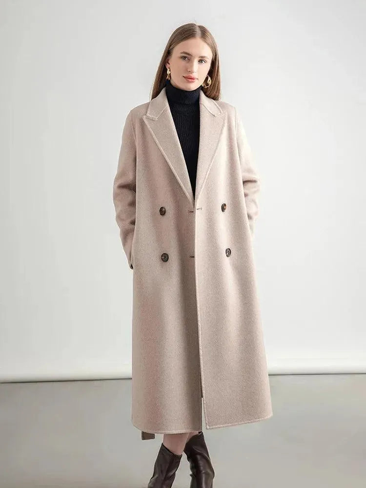 Women's Warm Winter Wool Wrap Coat - Soft & Stylish Outerwear for Cold Weather - Perfect for Office, Travel & Casual Outings