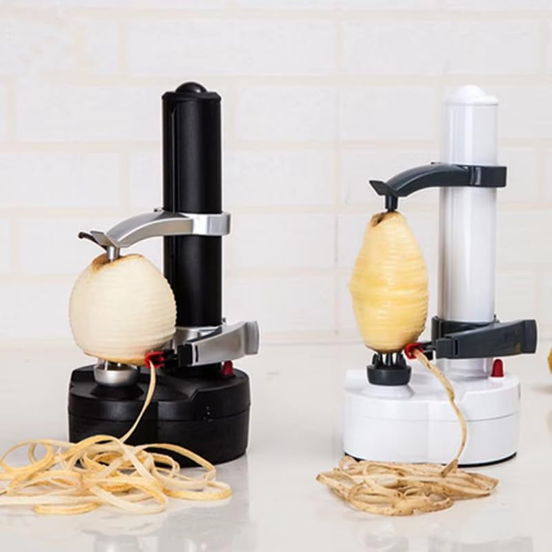 Premium Spiral Apple Peeler & Cutter - Multi-Functional Fruit & Potato Slicer for Kitchen - Easy Peel, Core & Slice - Perfect for Apple Pie, Salads & Meal Prep (Black)