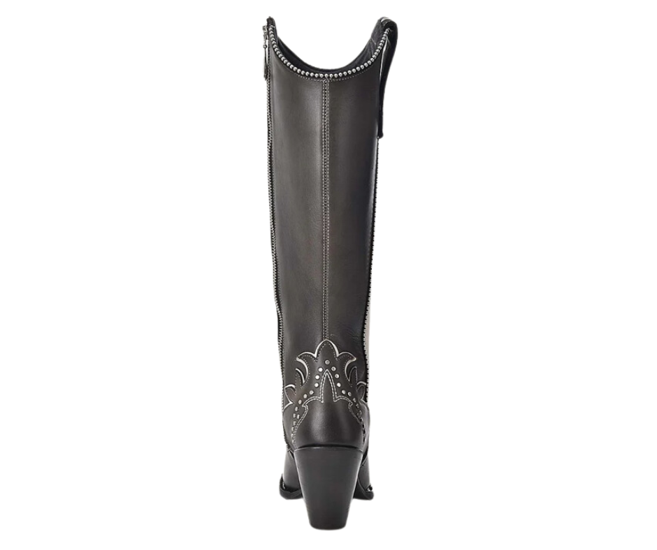 Women's Cuadra CU781 LD Tokio Grey Embroidered Cut-Out Studded Snip Toe Boots - Perfect for Western Fashion, Night Out & Country Concerts