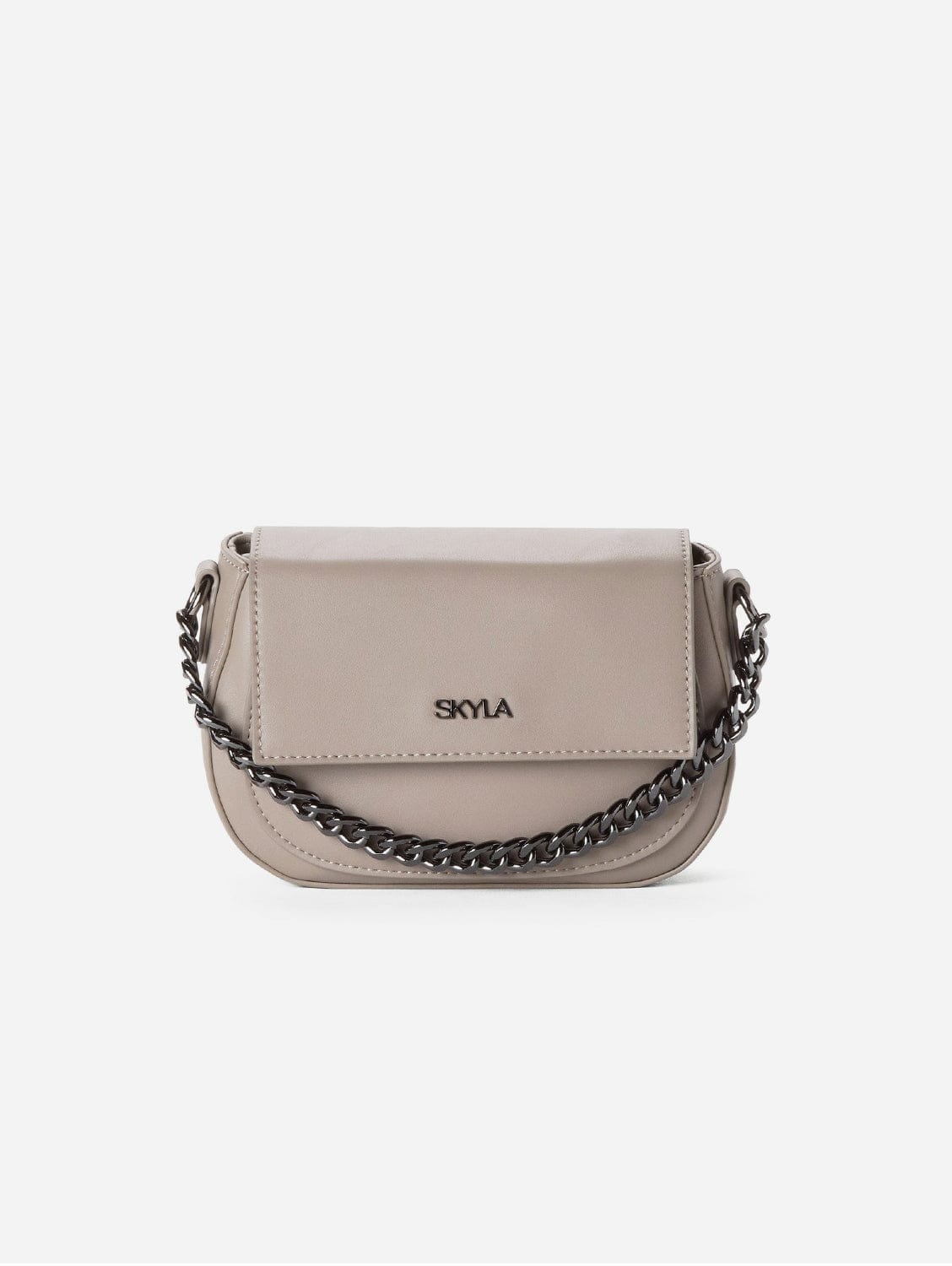 Billie Vegan Leather Crossbody Bag for Women | Stone Grey | Stylish & Lightweight Purse for Everyday Use, Travel & Shopping