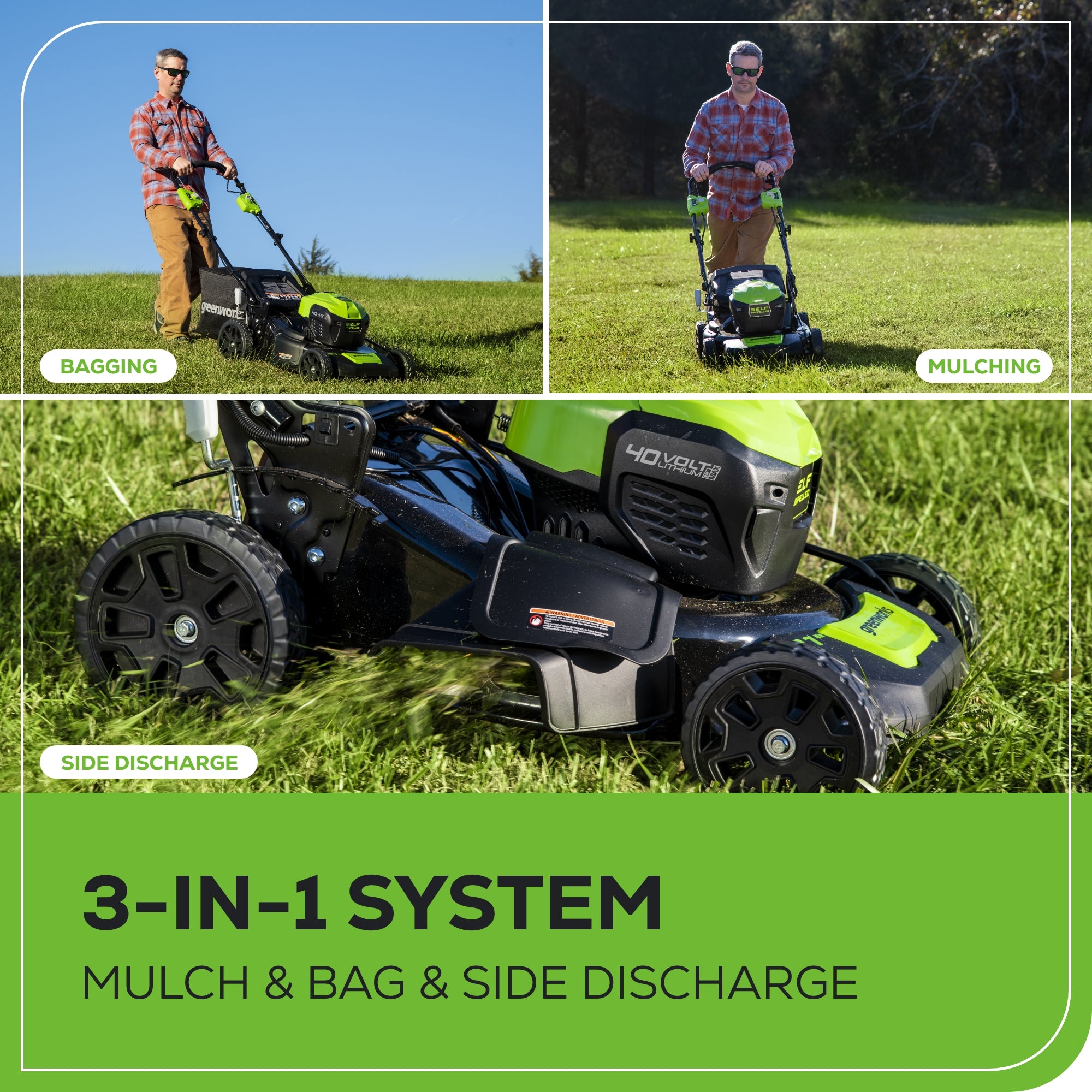 40V 21-Inch Cordless Self-Propelled Lawn Mower with 5.0Ah Battery & Fast Charger - Perfect for Medium to Large Yards, Quiet & Eco-Friendly Electric Lawn Care