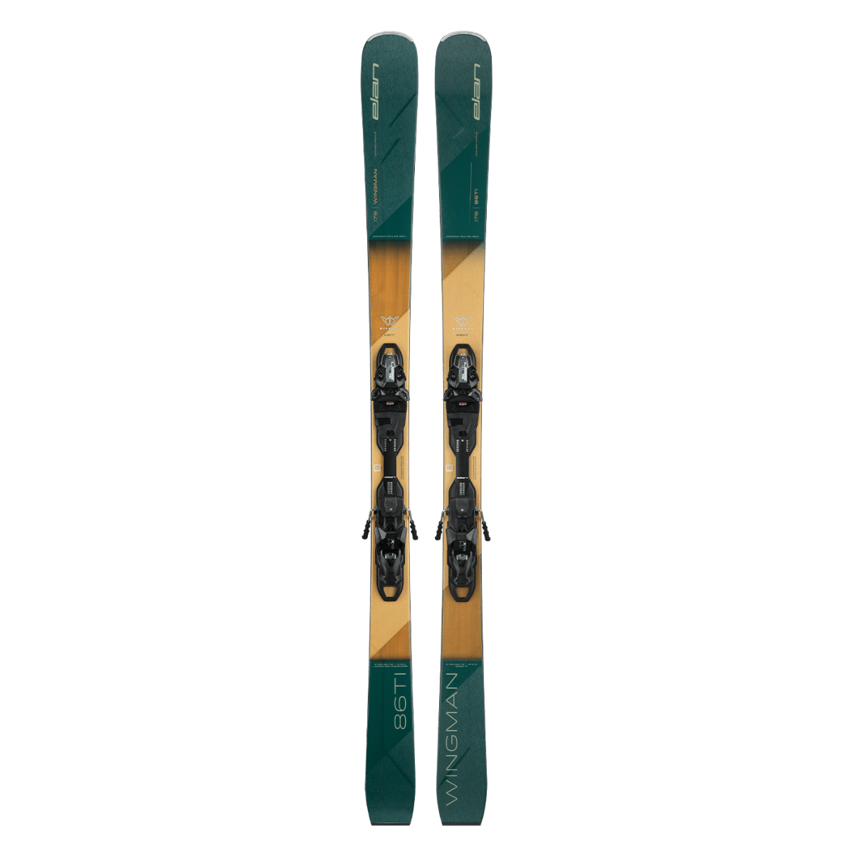 Elan WINGMAN 86 TI FX All-Mountain Skis with EMX 11.0 DB202620 Bindings (2025 Model) - Perfect for Powder, Groomers & Freeride Skiing