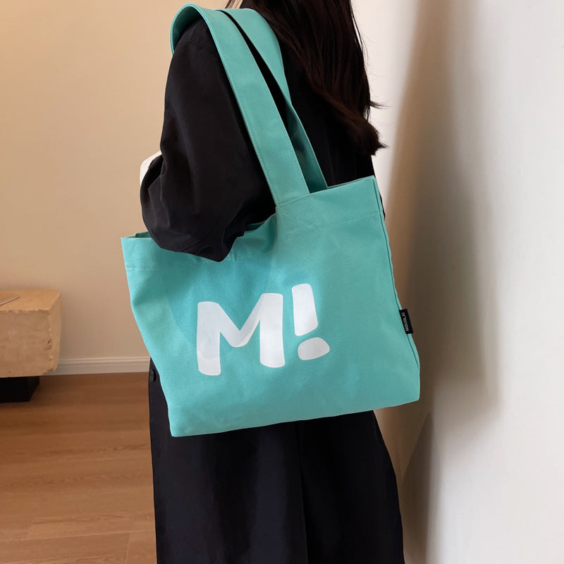 Eco-Friendly Canvas Tote Bags for Women - Large Capacity Printed Shoulder Shopping Bags - Perfect for Grocery Shopping, Beach Trips and Daily Use