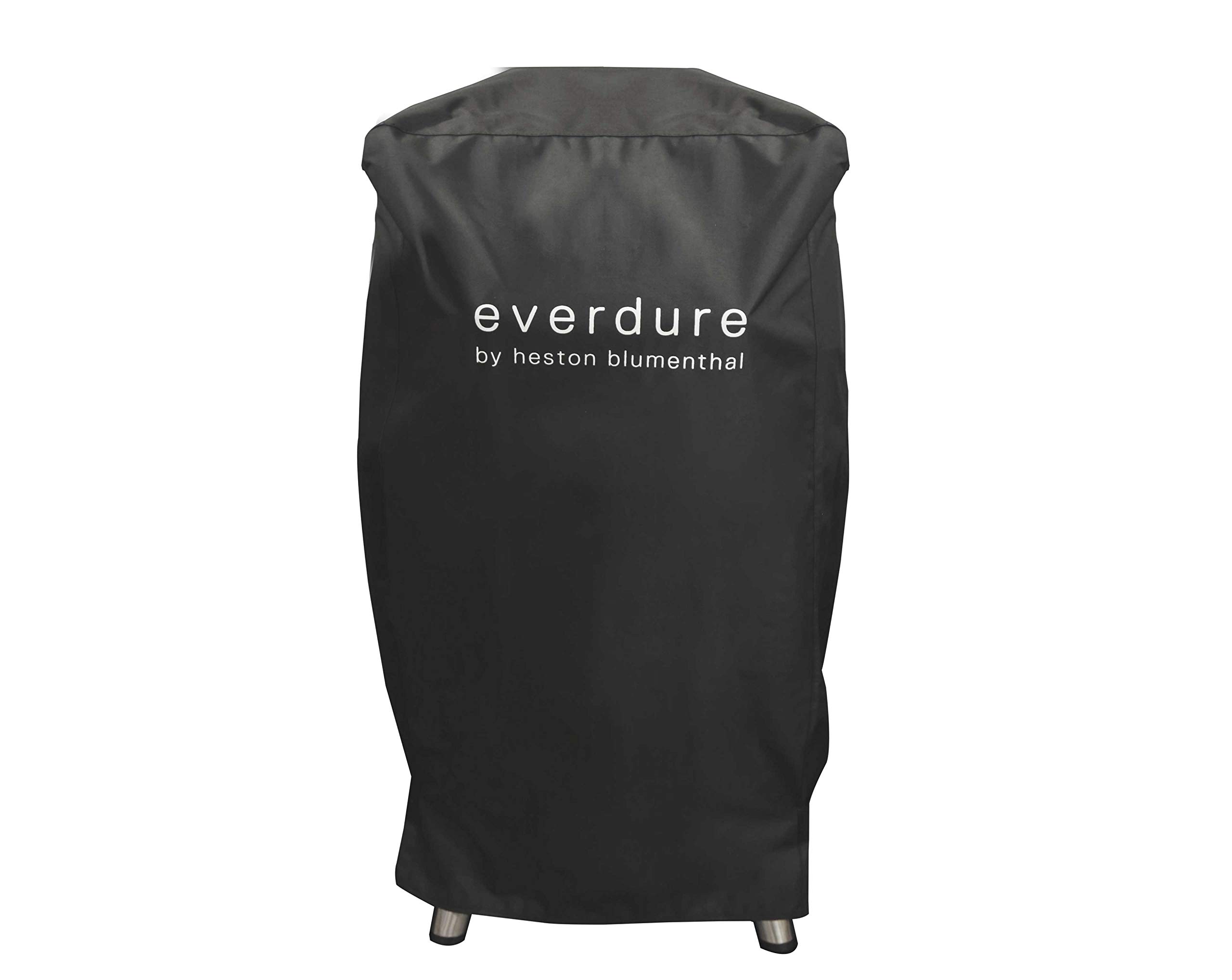 Everdure Heavy Duty Waterproof Grill Cover for 4K Charcoal Grill & Smoker - UV Protection, Drawstring Closure, All-Weather Protection (29.7”L x 16.6”W x 42”H, Black) - Perfect for Outdoor BBQ, Patio, Backyard, and Camping Use