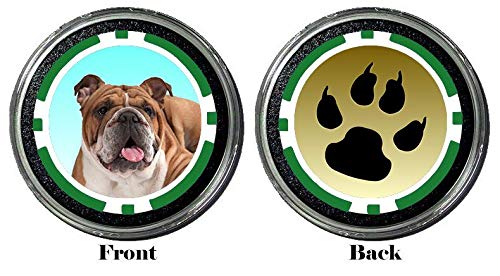 Bulldog Poker Card Guard & Chip Protector - Premium Metal Holdem Poker Accessory for Casino Nights, Home Games, and Poker Tournaments