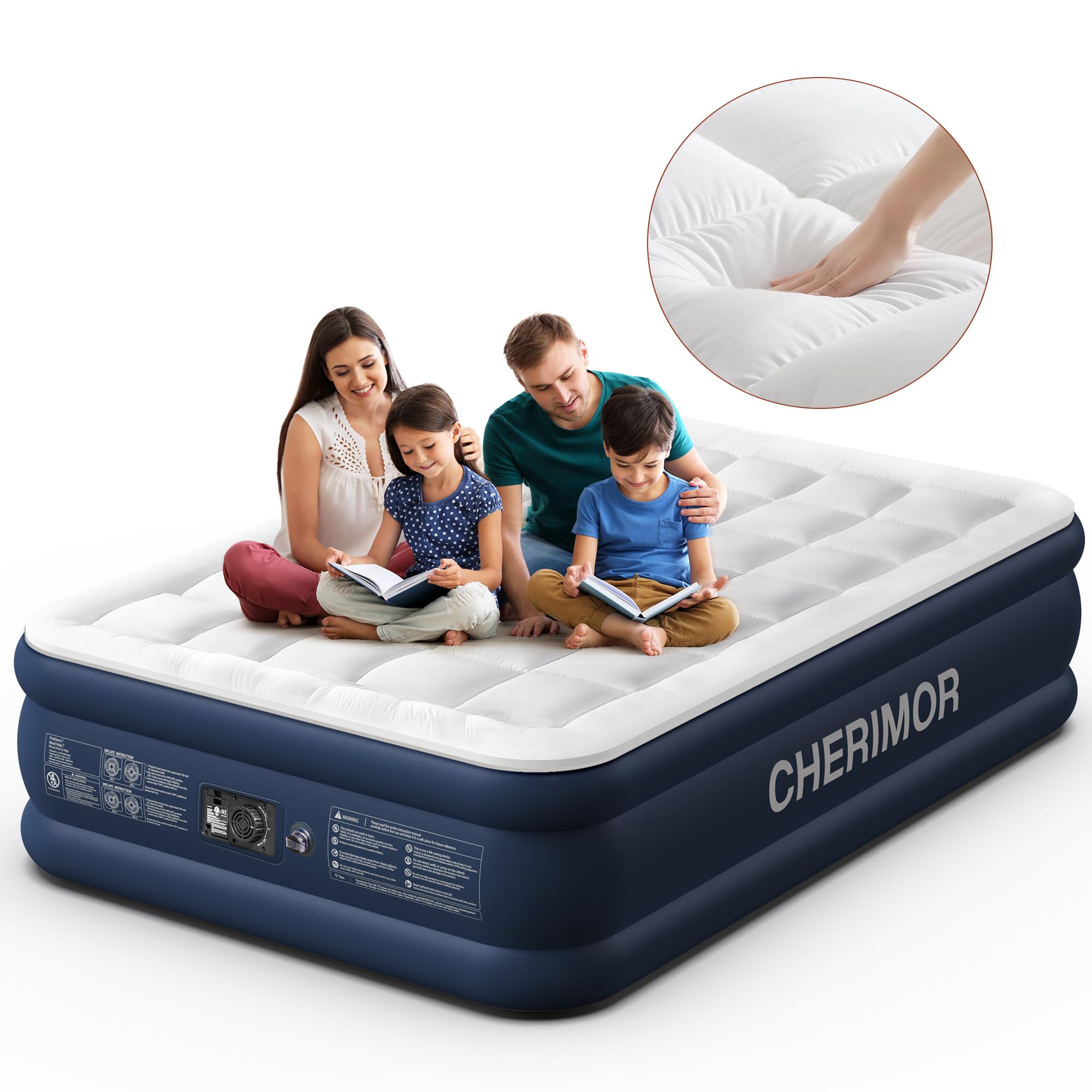 **Queen Air Mattress with Built-in Pump - 20