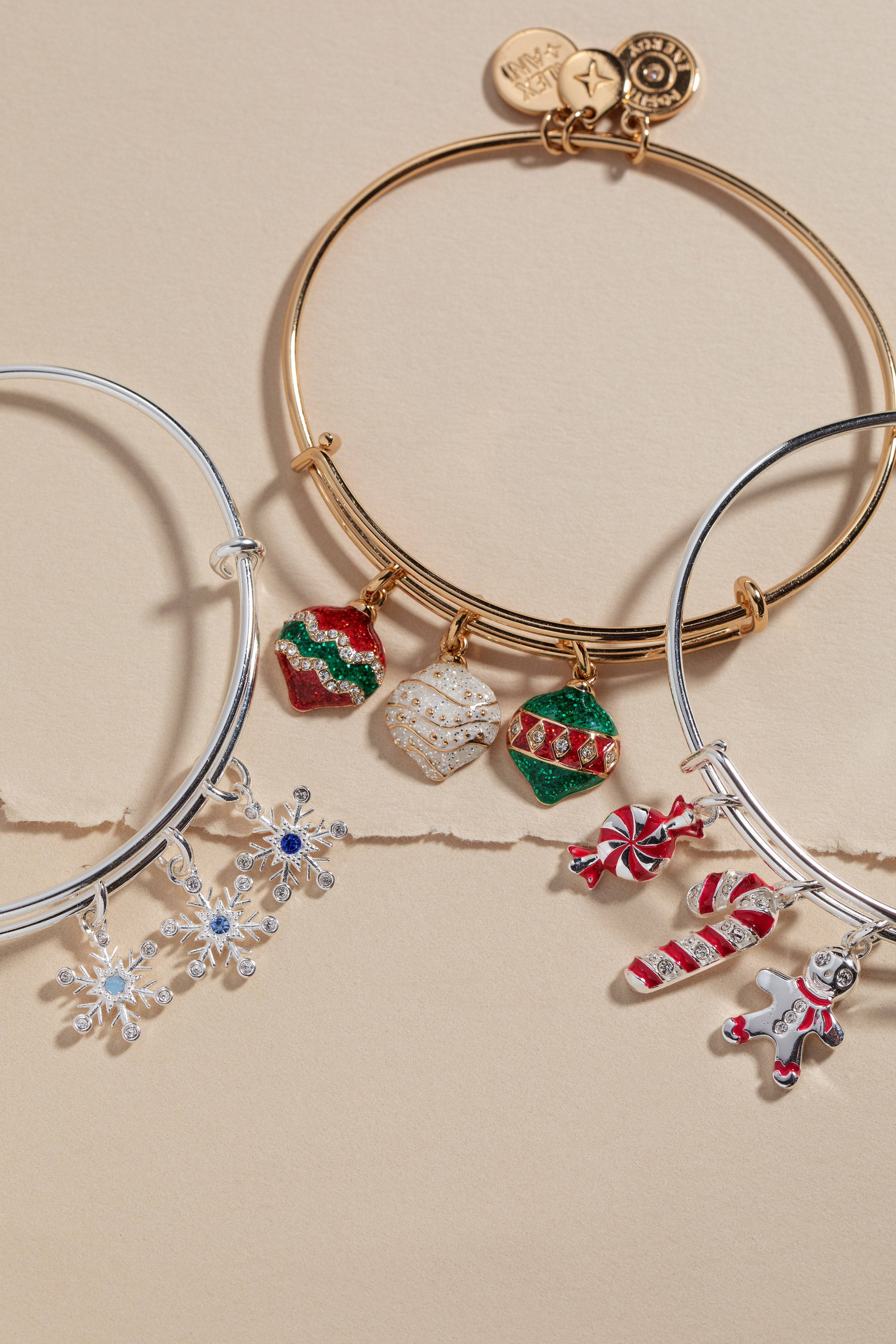 Festive Holiday Candy Cane Charm Bangle Bracelet - Christmas Party Jewelry Gift for Women & Girls - Perfect for Xmas Celebrations, Office Parties & Stocking Stuffers