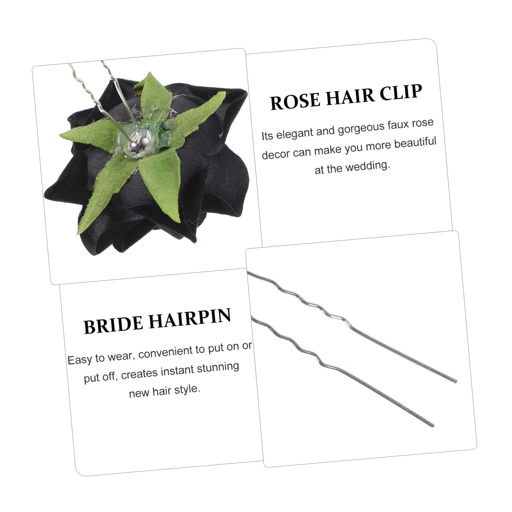 FOMIYES Bridal Hair Clip Set - Rose Flower Hairpin for Wedding & Bridal Accessories - Perfect for Brides & Special Occasions