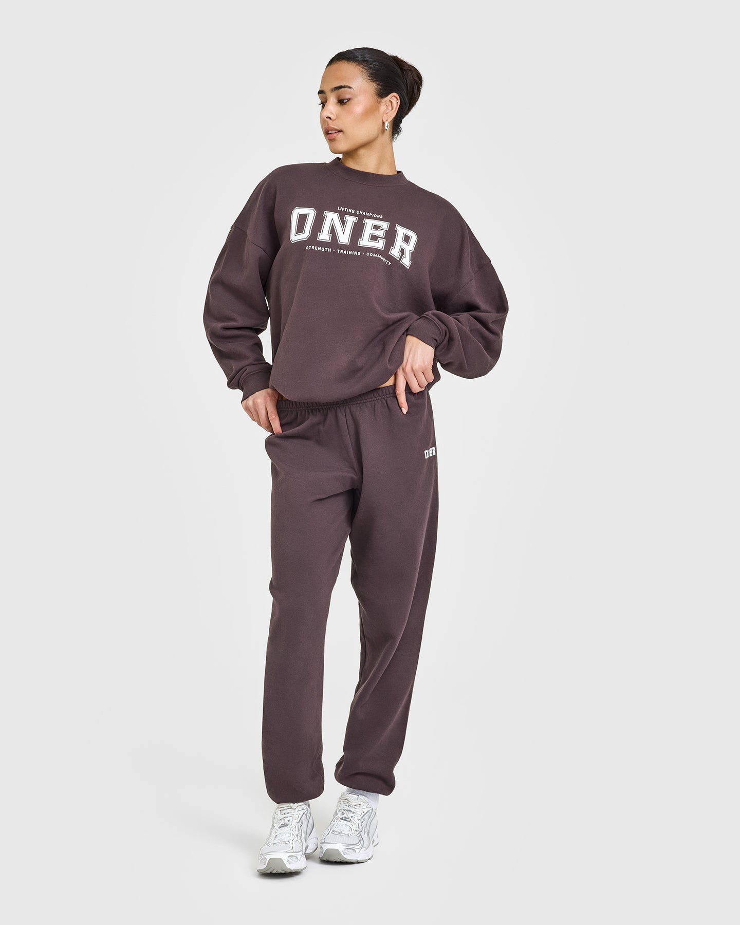 Mid Weight Printed Logo Sweatshirt for Men & Women | Soft & Comfortable Umber Brown Pullover | Perfect for Casual Wear, Gym & Lounge