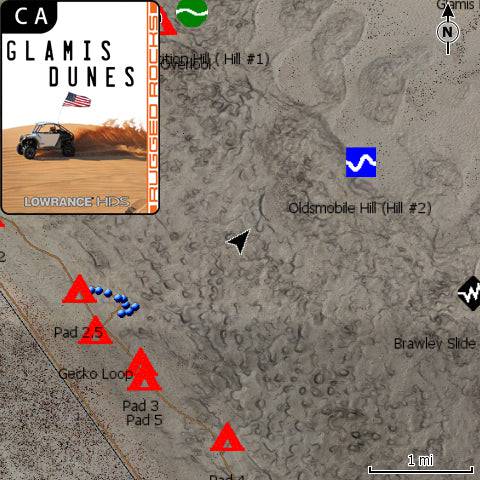 Glamis Lowrance Map - High-Resolution GPS Navigation for Off-Roading & Dune Adventures | Perfect for ATV, UTV & Sand Rail Vehicles in Glamis Dunes