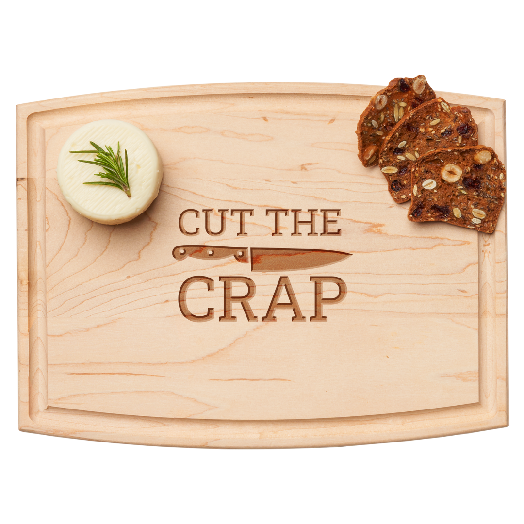 Premium Arched Artisan Maple Wood Cutting Board - 12 x 9 Inches - Durable & Elegant Kitchen Essential for Serving, Charcuterie & Food Prep