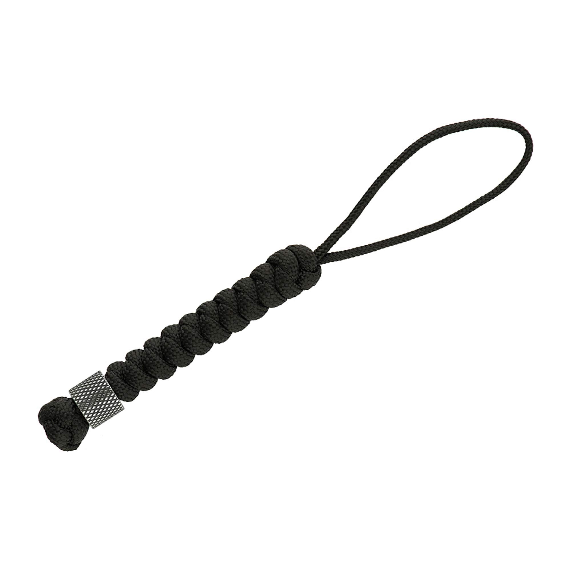 M-Tac Tactical Knife Lanyard with Beads - 550 Paracord Survival Lanyard for EDC Knives - Stainless Steel Viper Bead (Black) - Perfect for Outdoor Camping, Hiking & Survival Gear