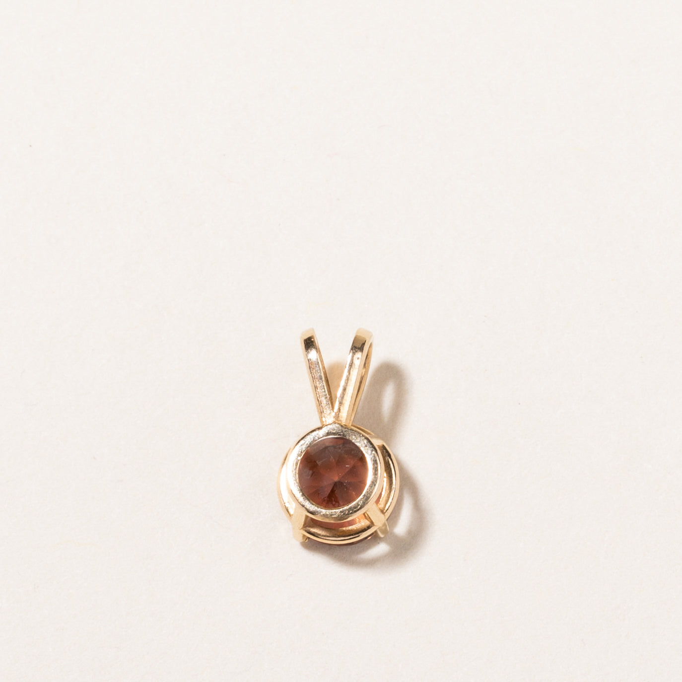 14K Gold Round Pink Tourmaline Pendant Necklace | 0.63ct Natural Gemstone Jewelry | Perfect for Valentine's Day Gift & Anniversary Present