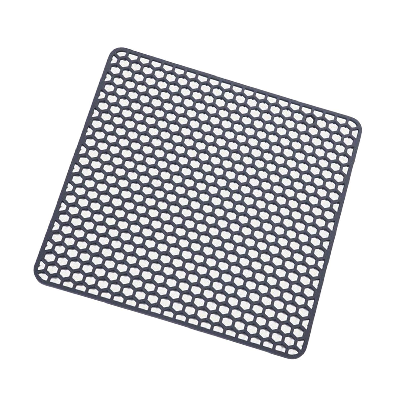 Heat Resistant Silicone Trivet Mat - Dining Table & Countertop Protector, Spoon Rest & Basin Mat for Kitchen, RV, Garage - Durable & Non-Slip, Gray (Perfect for Hot Pots, Serving Dishes & Protecting Surfaces)