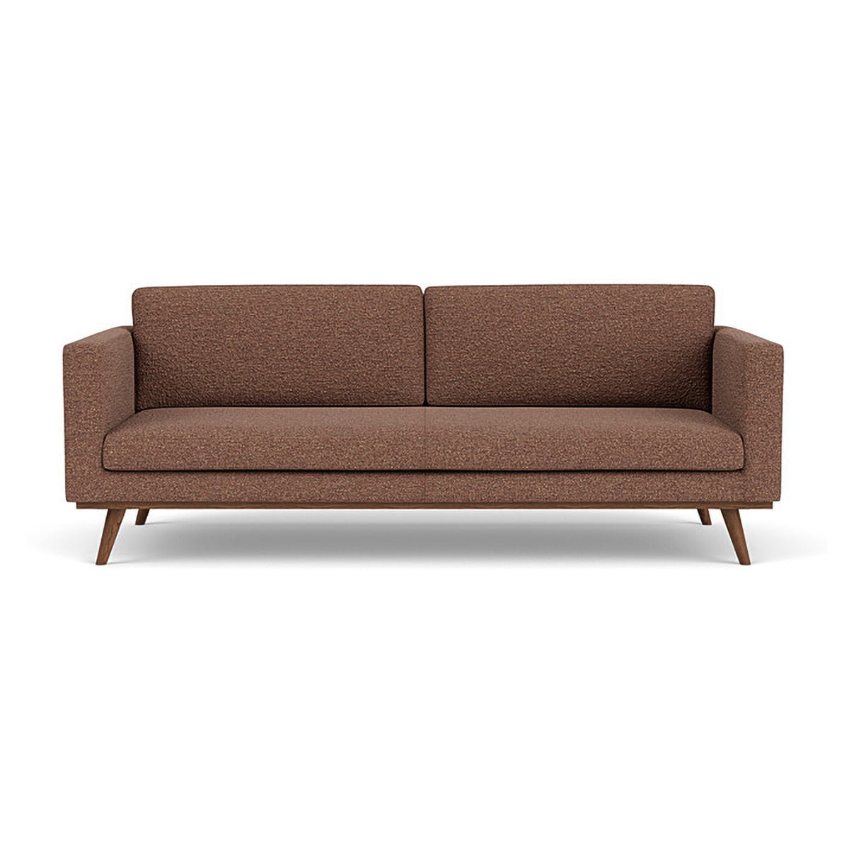 Johan Boucle 3 Seater Sofa - Modern Upholstered Fabric Couch for Living Room, Lounge & Apartment - Comfortable Mid-Century Style Sectional Sofa with Soft Boucle Fabric