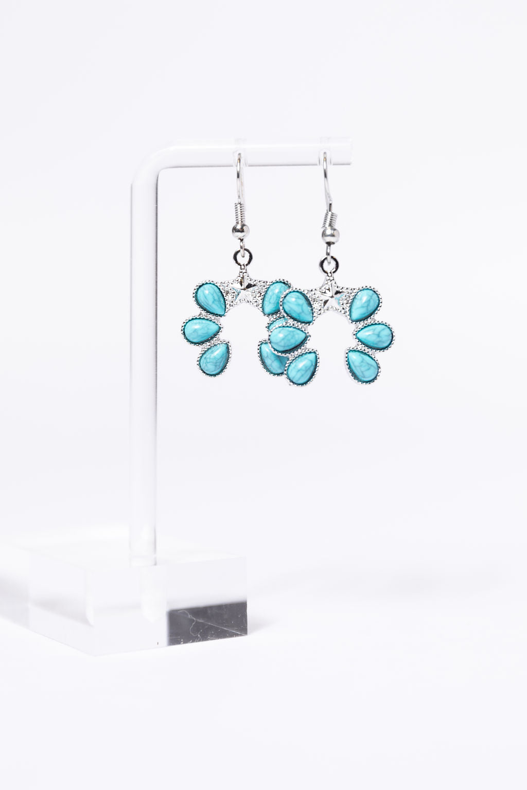 Turquoise Horseshoe Earrings for Women - Boho Chic Dangle Earrings for Good Luck & Protection | Perfect for Festivals, Parties & Everyday Wear