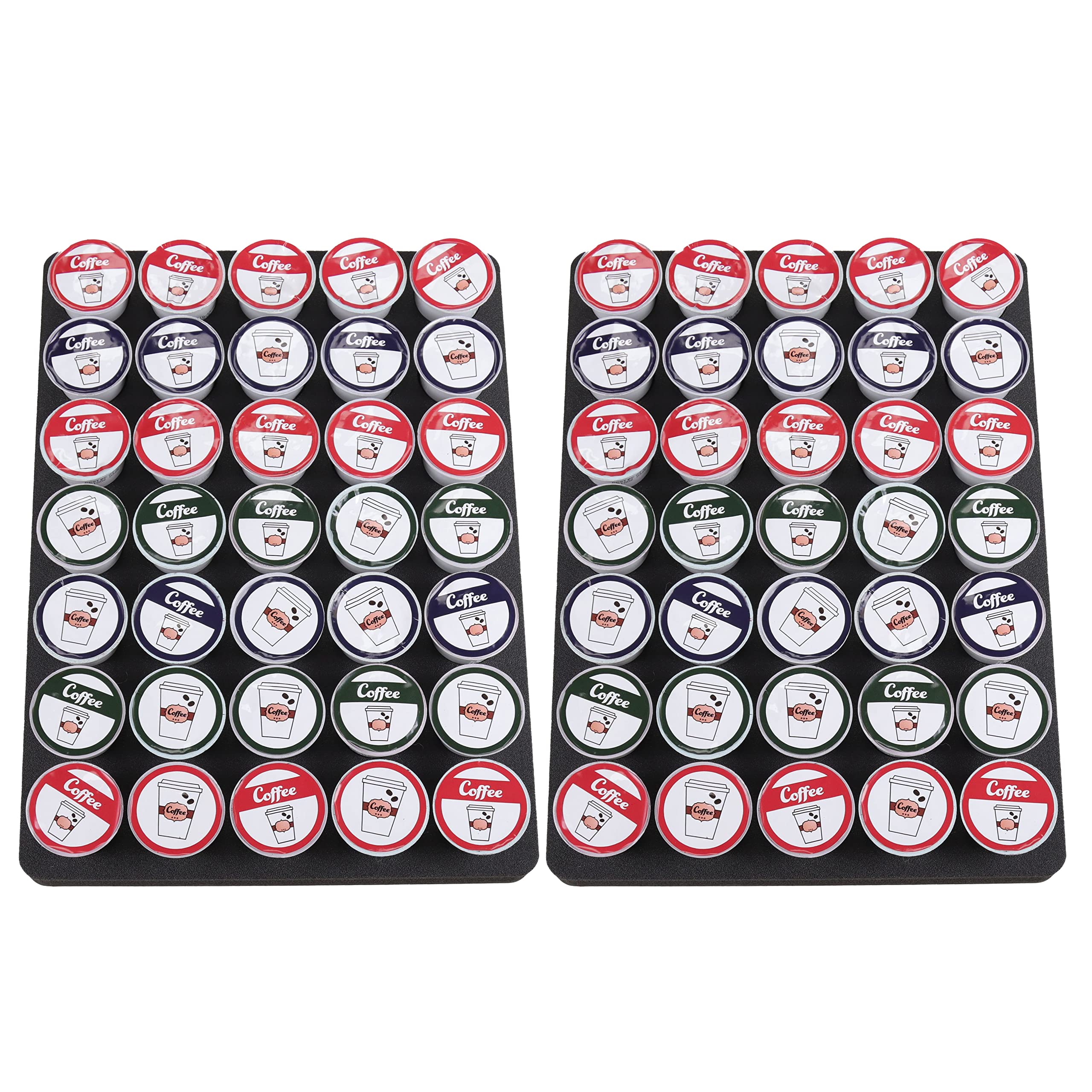 Polar Whale 2-Tier Coffee Pod Storage Organizer Tray - Waterproof & Washable Drawer Insert for Keurig K-Cups (Holds 70 Pods, 10.9