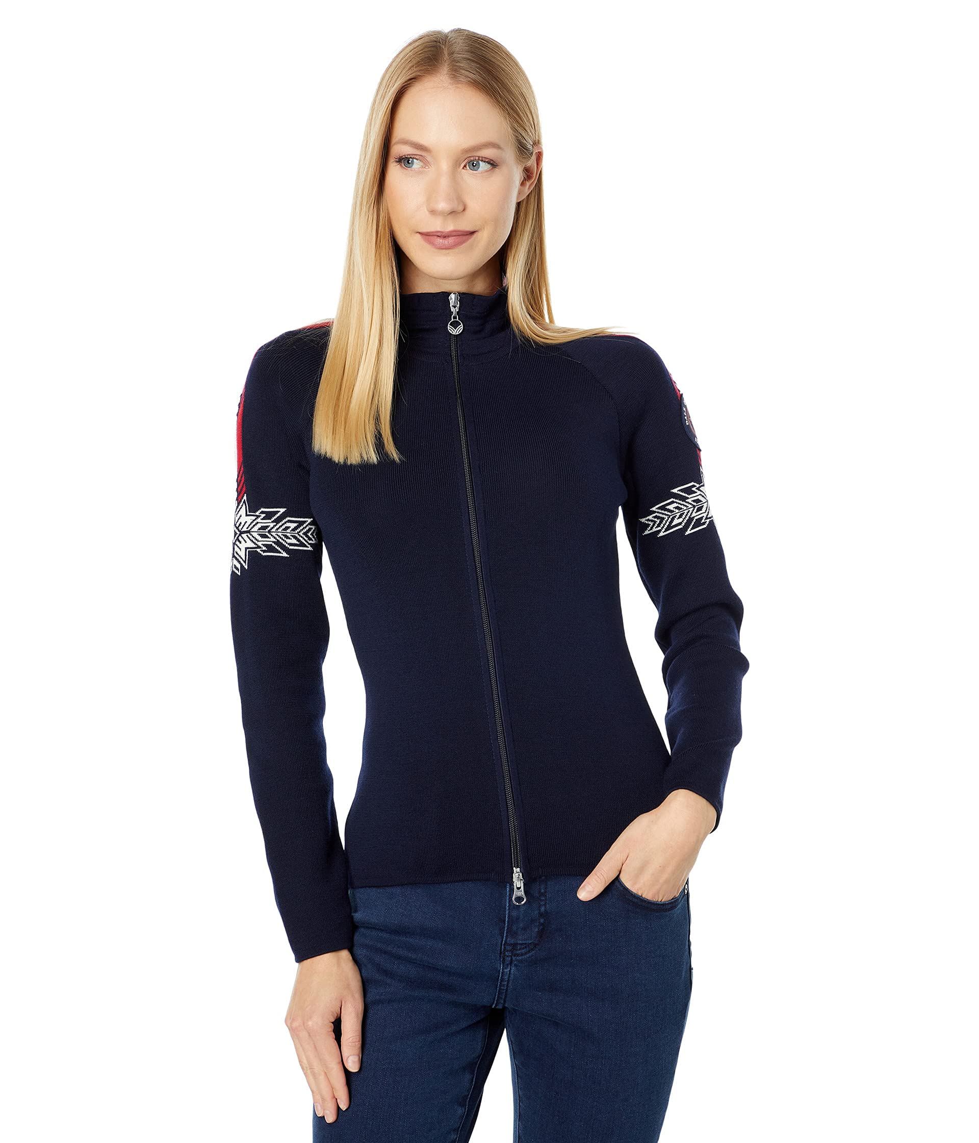 Dale of Norway Spirit Women's 100% Merino Wool Cardigan Sweater - Warm Winter Knit Pullover for Skiing, Hiking & Casual Outfits