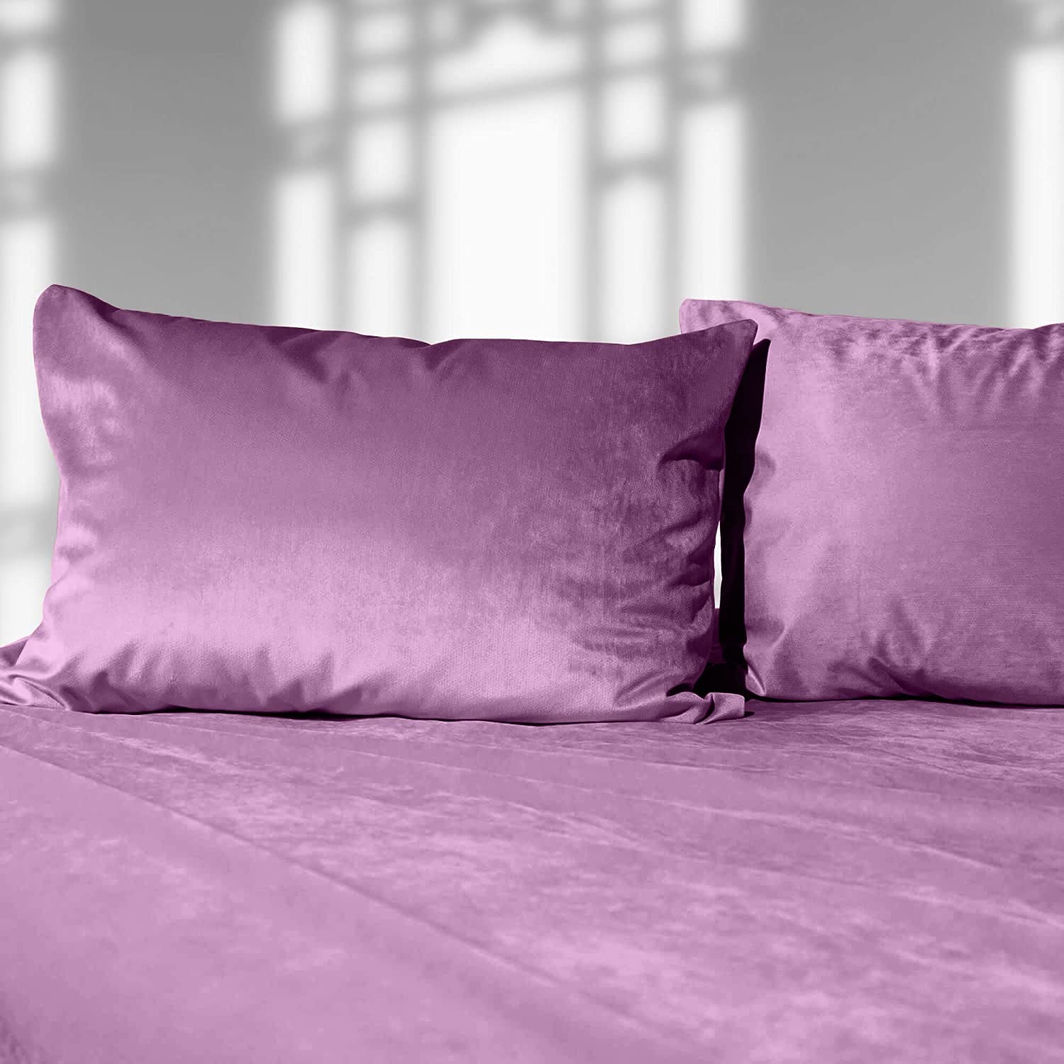 Liberator Liquid Velvet Sheet Set with Pillowcases - Ultra Soft Luxury Bedding for Couples - Queen Size, Purple - Perfect for Romantic Nights & Master Bedroom Decor