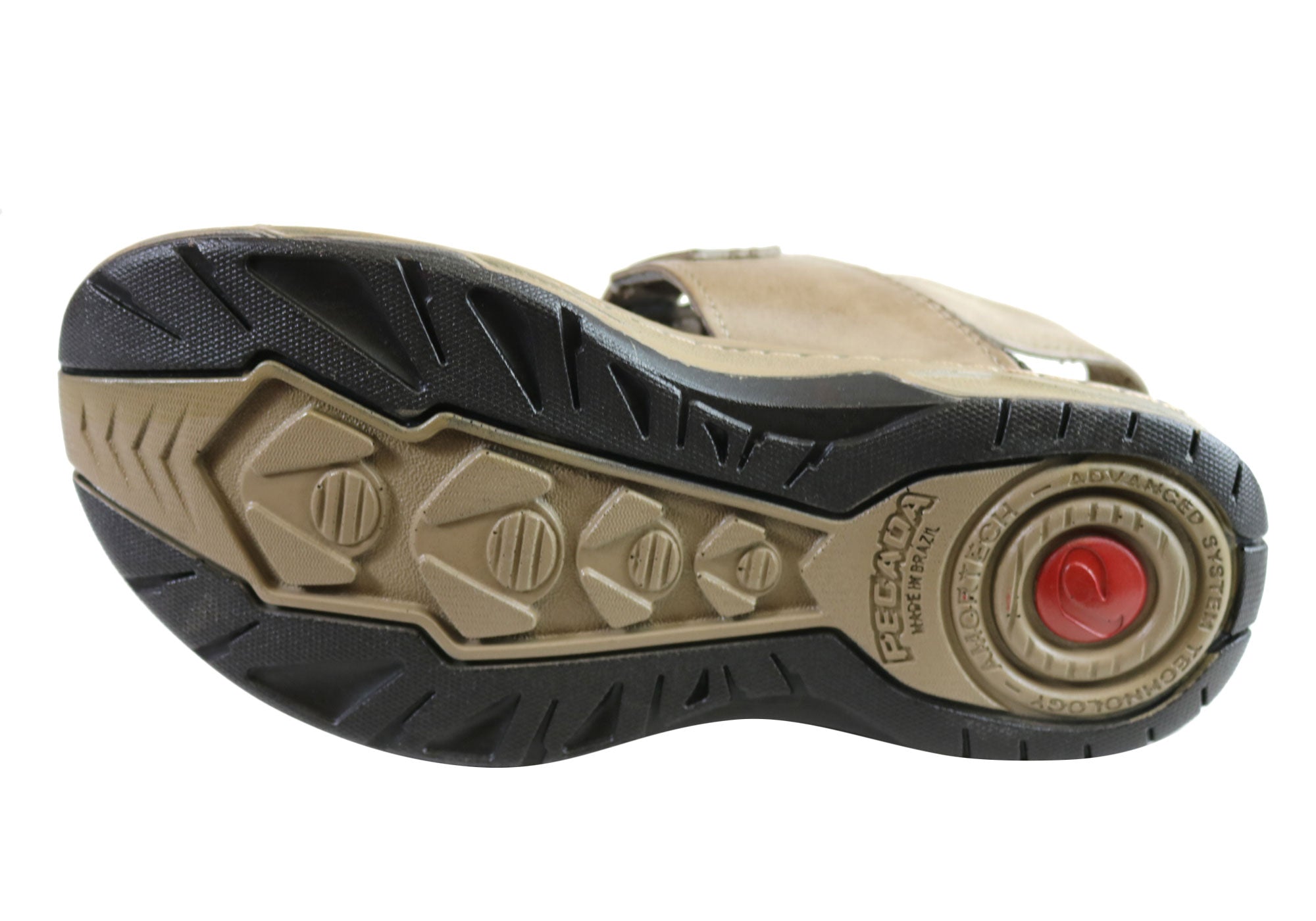Jeff Men's Genuine Leather Comfortable Cushioned Sandals - Handmade in Brazil - Perfect for Beach, Vacation & Summer Outdoor Activities