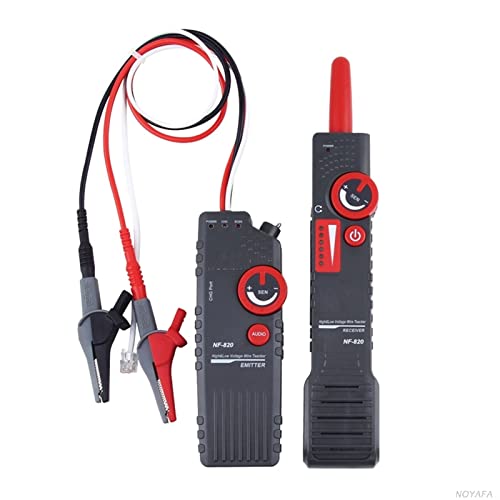 Professional NF-820 Network Cable Tester for RJ45 RJ11 BNC - High & Low Voltage Cable Tester with Underground Wire Detection - Anti-Interference Portable Wire Tracker for Home, Office & Data Center Networking