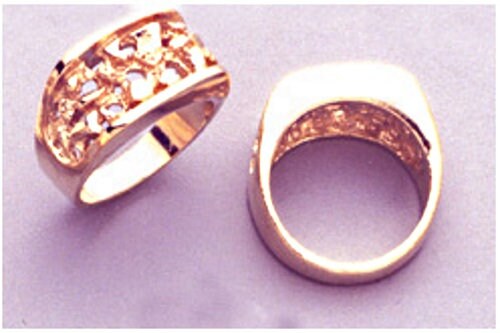 14K Gold or Sterling Silver Men's Free Form Ring Shank Size 11 - DIY Jewelry Setting for Custom Fashion Rings (163403/143403) - Perfect for Engagement, Wedding Bands & Unique Gift Ideas