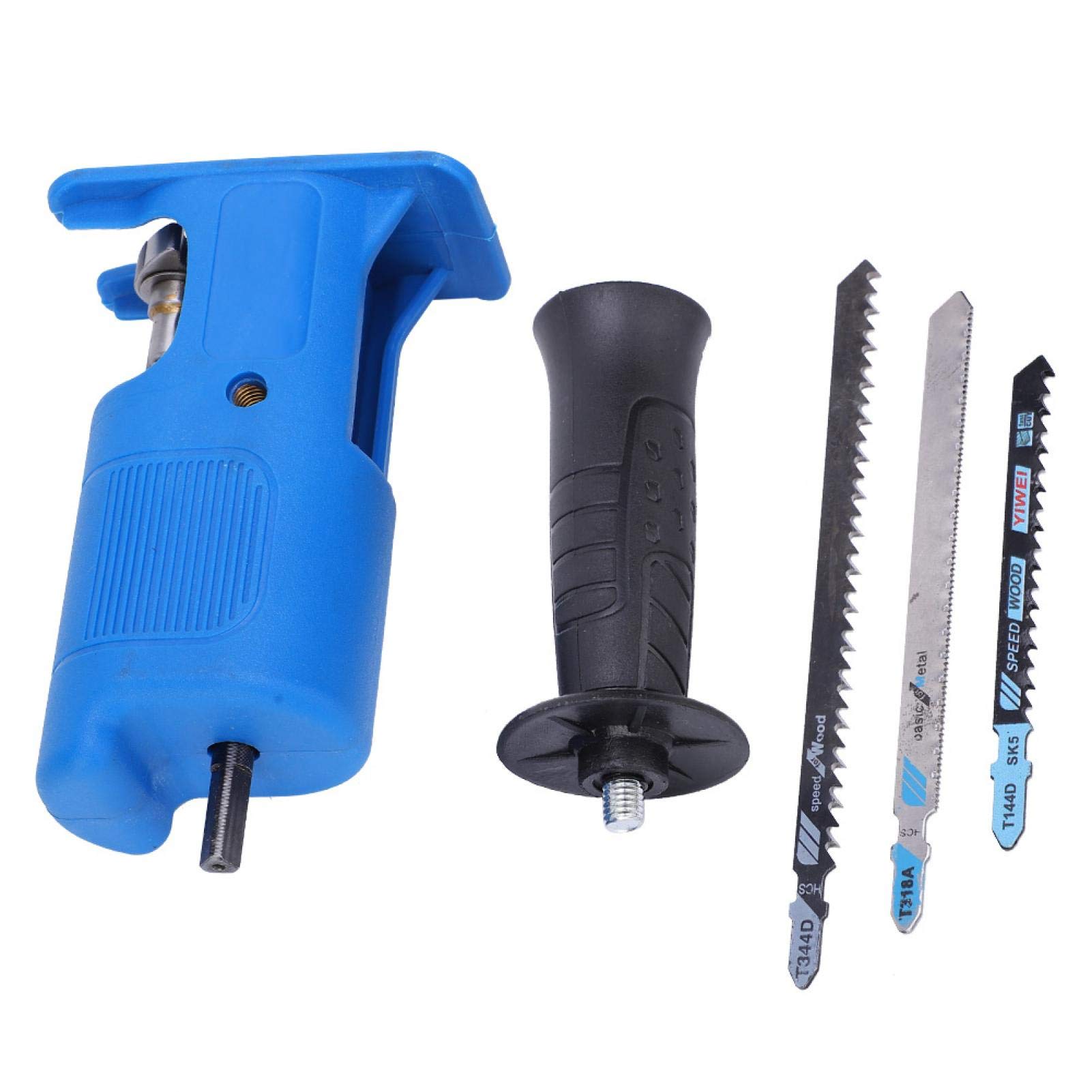 Cordless Electric Reciprocating Saw & Jigsaw - 3 Blades Included for Wood & Metal Cutting - Portable Power Tool Attachment for DIY Projects, Home Renovation & Construction Work