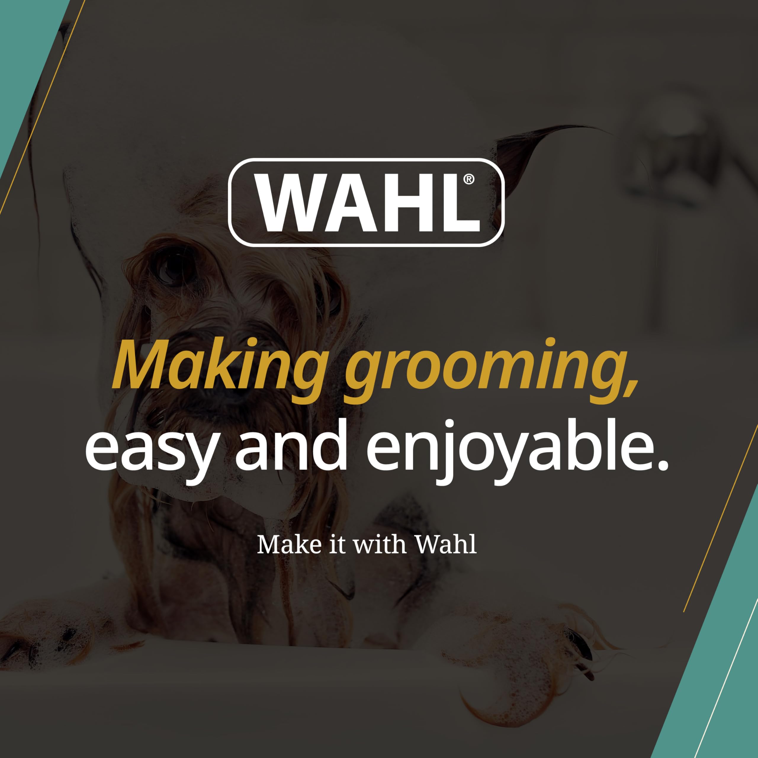 Wahl Canada 4-in-1 Dog Shampoo & Conditioner - Lavender Chamomile Scent, Plant-Based Formula for Cleaning, Conditioning, Detangling & Moisturizing | Paraben-Free, 700ml (Model 58318) | Made in Canada | Perfect for Bath Time & Grooming Sessions