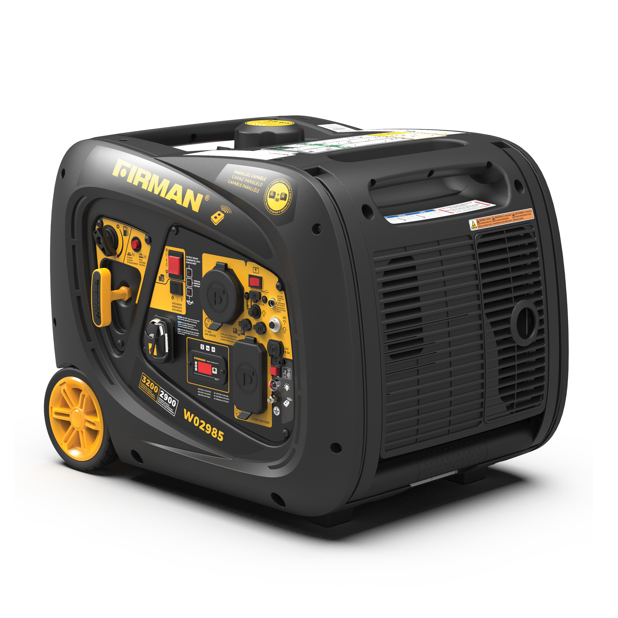 3200W Portable Inverter Generator with Remote Start - Quiet, Reliable Power for Camping, RV Trips & Emergency Backup