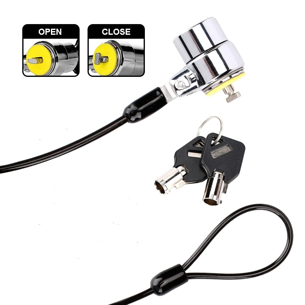 10-Pack Retractable Laptop Security Cable Lock 6.2ft - Keyed Different with Master Key - Anti-Theft Protection for Laptop, Monitor, PC, Tablet & Office Equipment - Ideal for Home, Office & School Use