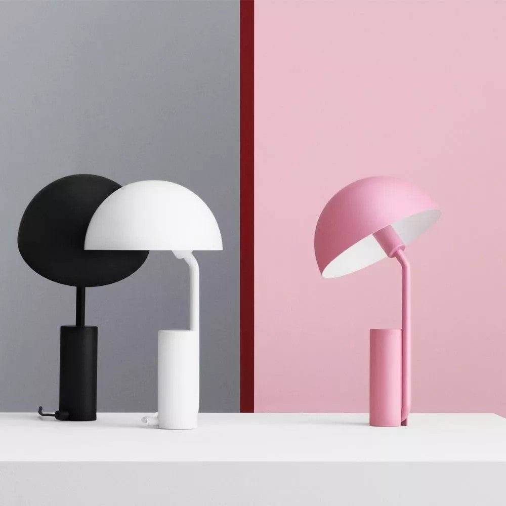 Modern LED Cap Table Lamp - Adjustable Brightness Bedside Night Light for Living Room, Bedroom & Office - Energy Efficient Reading Lamp with USB Port & Touch Control