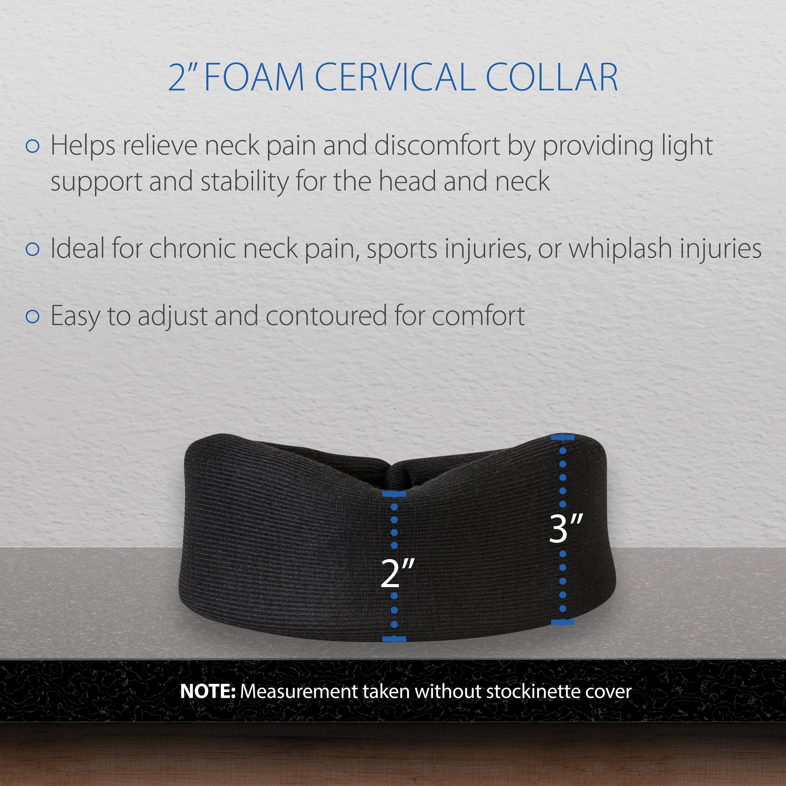 Orthopedic Foam Neck Brace for Pain Relief - Adjustable Cervical Collar Support for Whiplash, Post-Surgery & Sleeping - Comfortable Medical Neck Pillow for Adults & Seniors (Perfect for Travel, Office & Home Recovery)