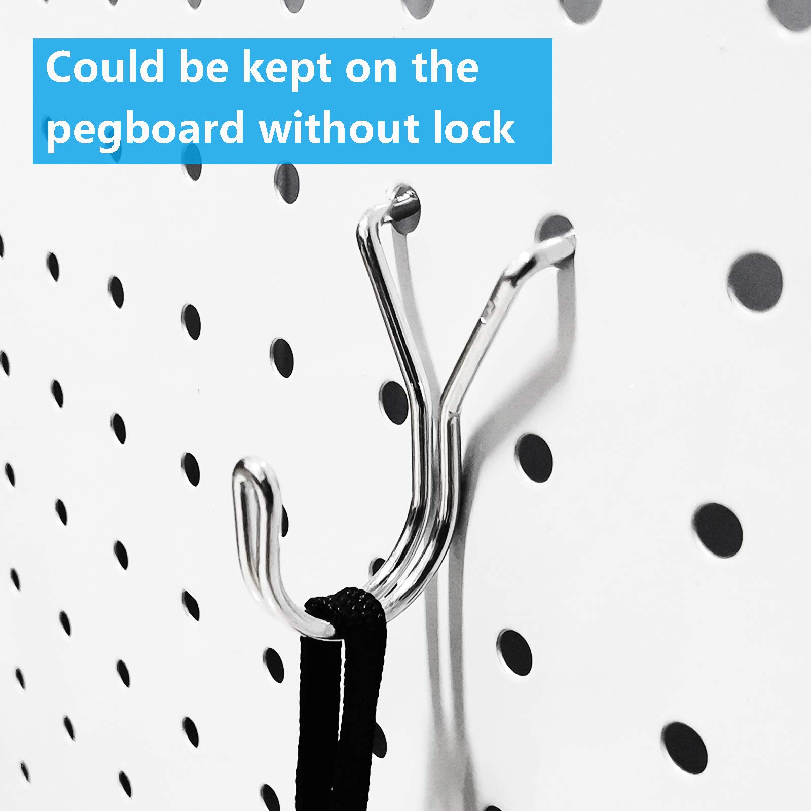 188-Piece Pegboard Hooks Set with Storage Bins & Peg Locks - Heavy Duty Tool Organizer for Garage, Workshop & DIY Projects (Includes 80 Secure Locks) - Perfect for Wall Mounted Tool Storage & Workspace Organization