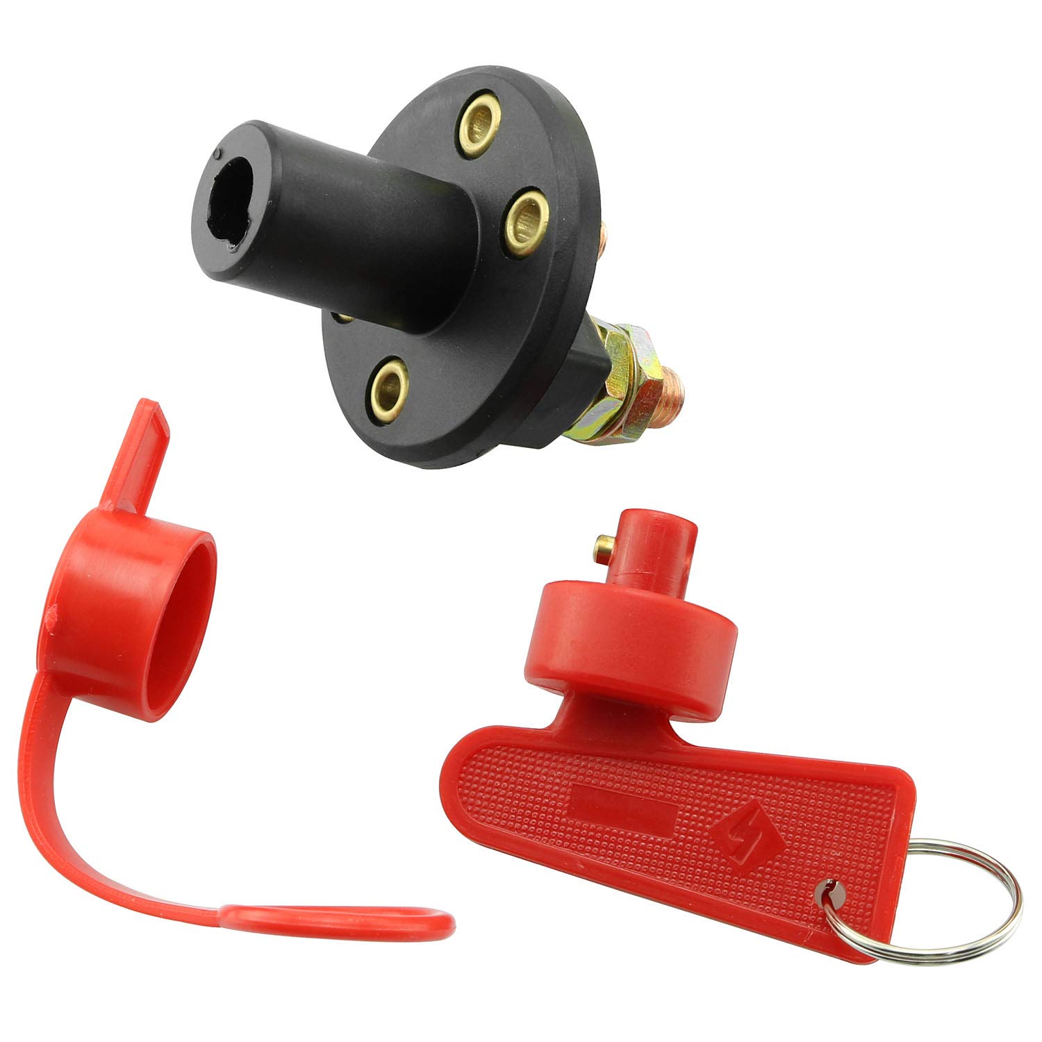 DGZZI 12V/24V Battery Kill Switch with 2 Keys - Waterproof Battery Disconnect Isolator for Car, Truck, Boat & RV - Perfect for Emergency Power Cutoff & Vehicle Storage