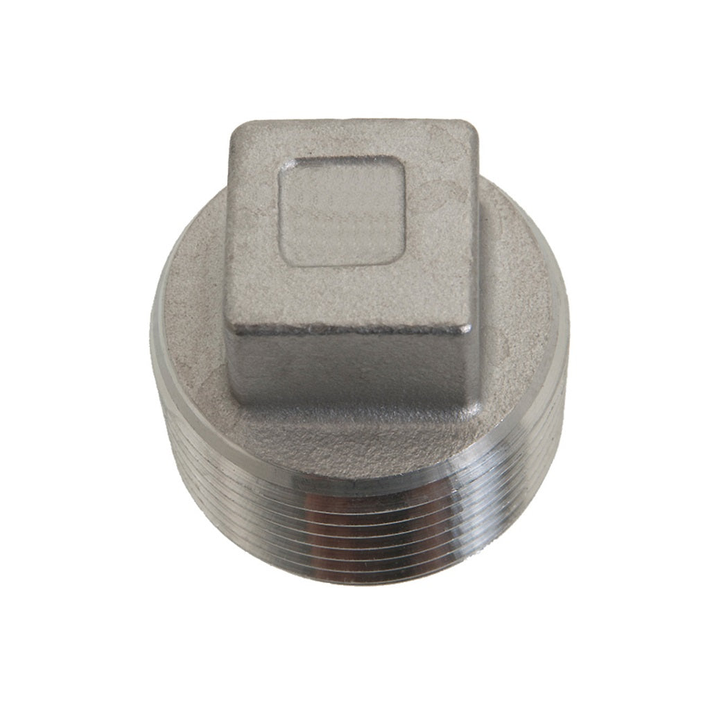 316 Stainless Steel Square Head Plug NPT - G1600SS - Corrosion Resistant Pipe Fitting for Plumbing, Hydraulic & Industrial Applications
