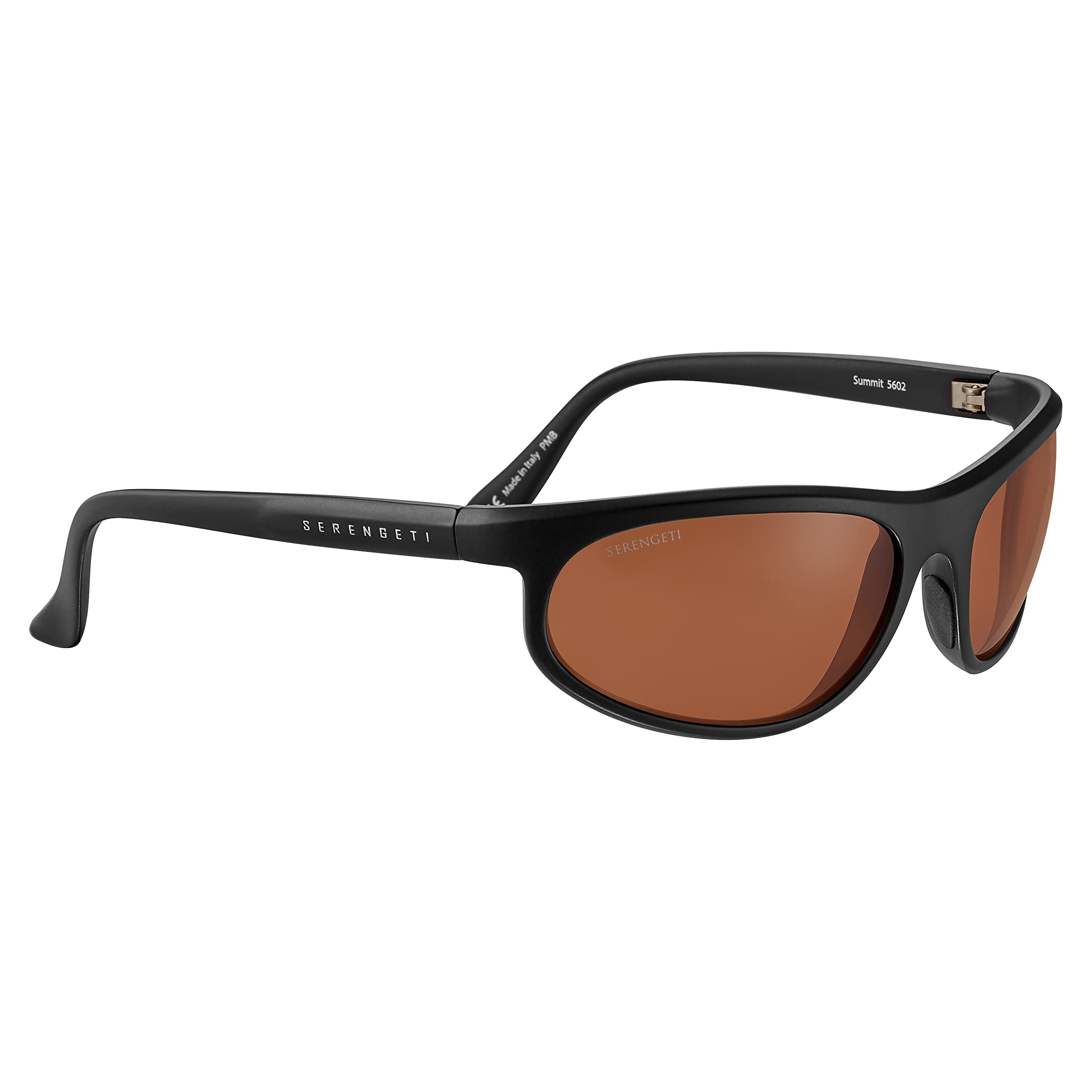 Serengeti Summit Drivers Wrap Around Sunglasses for Men - Lightweight Matte Black Photochromic UV Protection Sunglasses with Mineral Glass Lenses | Perfect for Driving, Outdoor Sports & Everyday Wear