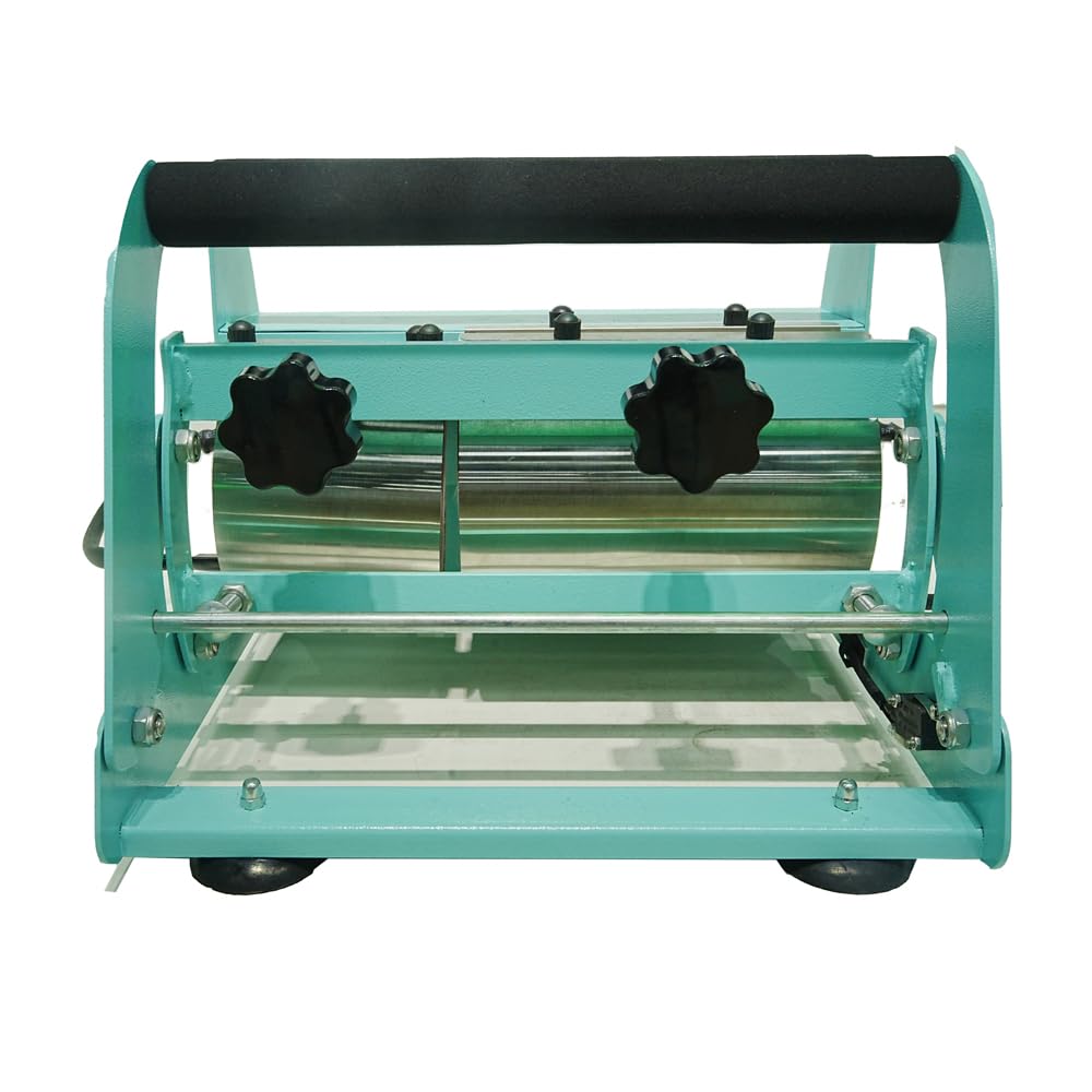 QOMOLANGMA 500W Heat Press Machine for 40oz Tumblers & Car Cups - 110V, 0-482°F (0-250°C) Temperature Control, 0-999 Sec Timer - Perfect for Personalized Gifts, DIY Crafts & Small Business Customization (Turquoise Metal)