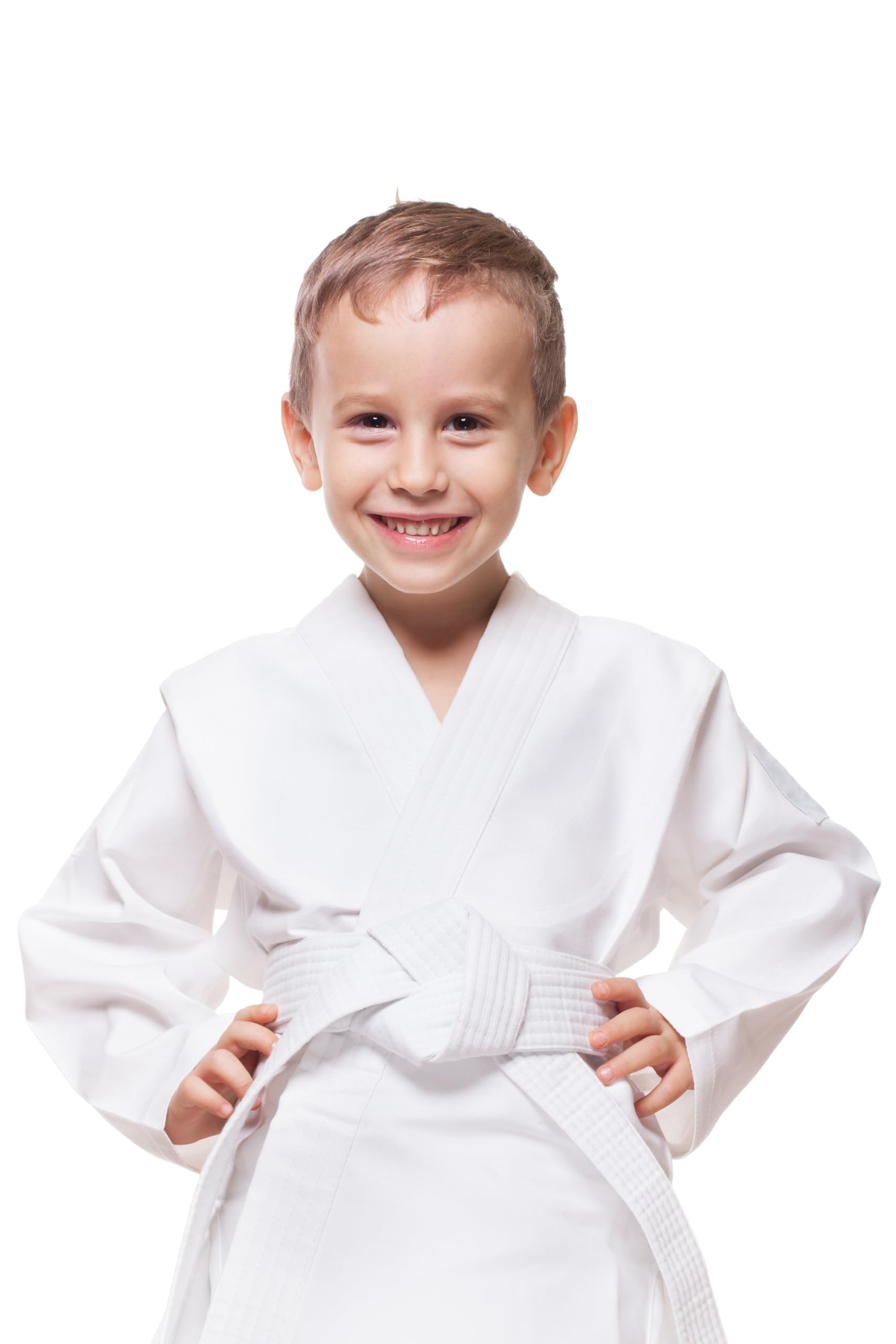 Kids Karate Uniform Set - White Karate Gi for Boys & Girls with Top, Pants & White Belt | Perfect for Martial Arts Training, Dojo Practice & Taekwondo Classes