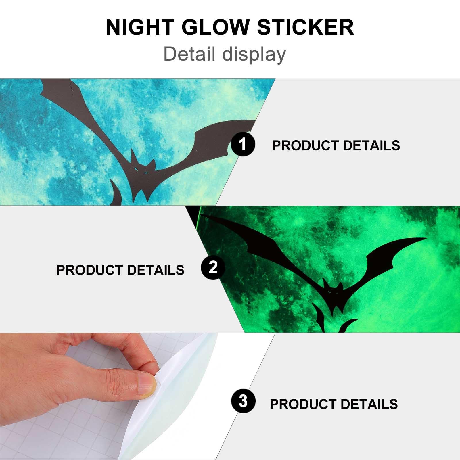 PRETYZOOM Glow in the Dark Halloween Wall Stickers - 1 Sheet Witch Window Decals, Glowing Pumpkin Decor for Bedroom, Party & Outdoor - Perfect for Windows, Walls, Doors & Ceiling Halloween Decorations