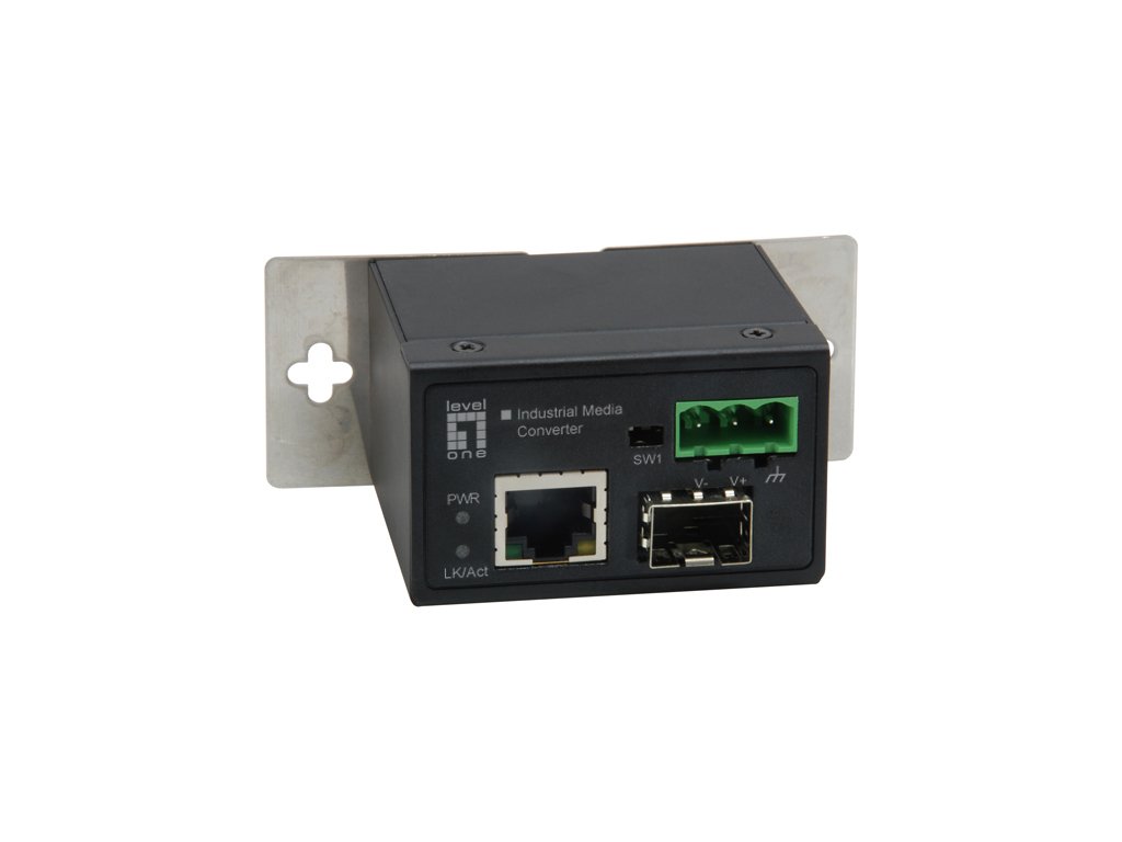 Fast Ethernet Mini Media Converter RJ45 to SFP - Industrial Grade (100Mbit/s, 10Base-T/100Base-TX, -40°C to 75°C) for Harsh Environments & Network Expansion