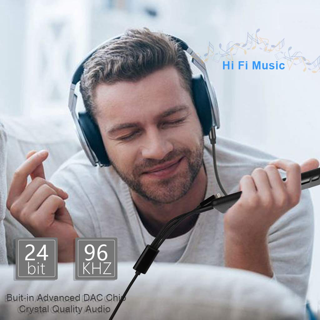 Apple MFi Certified 3-in-1 Audio Cable - Lightning/USB-C to 3.5mm Aux Cord for iPhone 16/15/14/13/12, Pixel 9/8/7, Galaxy S24/S23, iPad & MacBook | Car Stereo & Headphone Adapter | Perfect for Commuting, Road Trips & Home Audio Systems