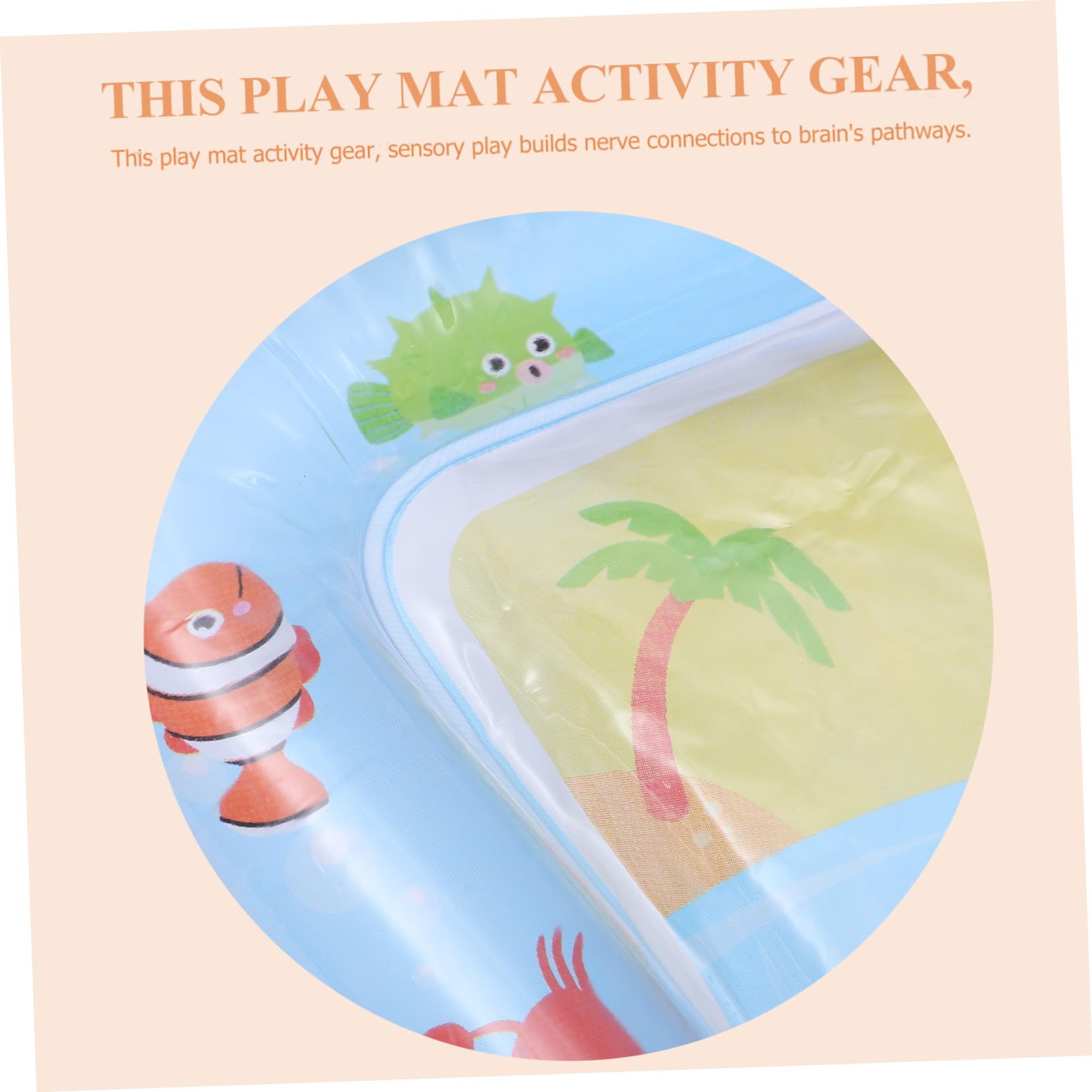 COOLHIYA Inflatable Water Cushion Toy Bathtub Sensory Play Mat - Durable PVC Baby Bath Mat for Sensory Play, Toddler Water Activity, and Outdoor Pool Fun