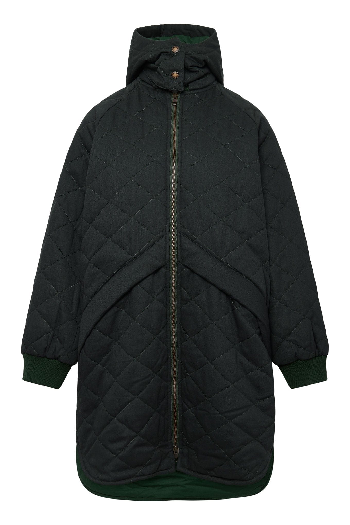Daniella Women's Organic Cotton Coat - Eco-Friendly Ivy Green Trench Coat for Spring & Fall | Perfect for Work, Travel & Outdoor Activities