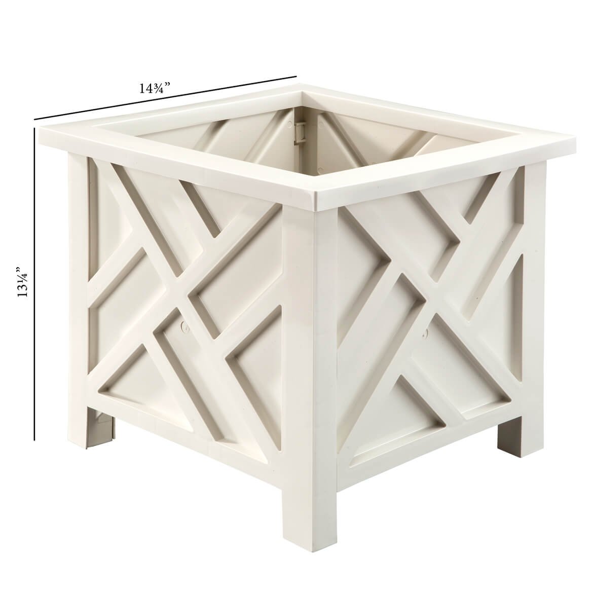 Miles Kimball 329156 White Chippendale Planter Box - 14.75