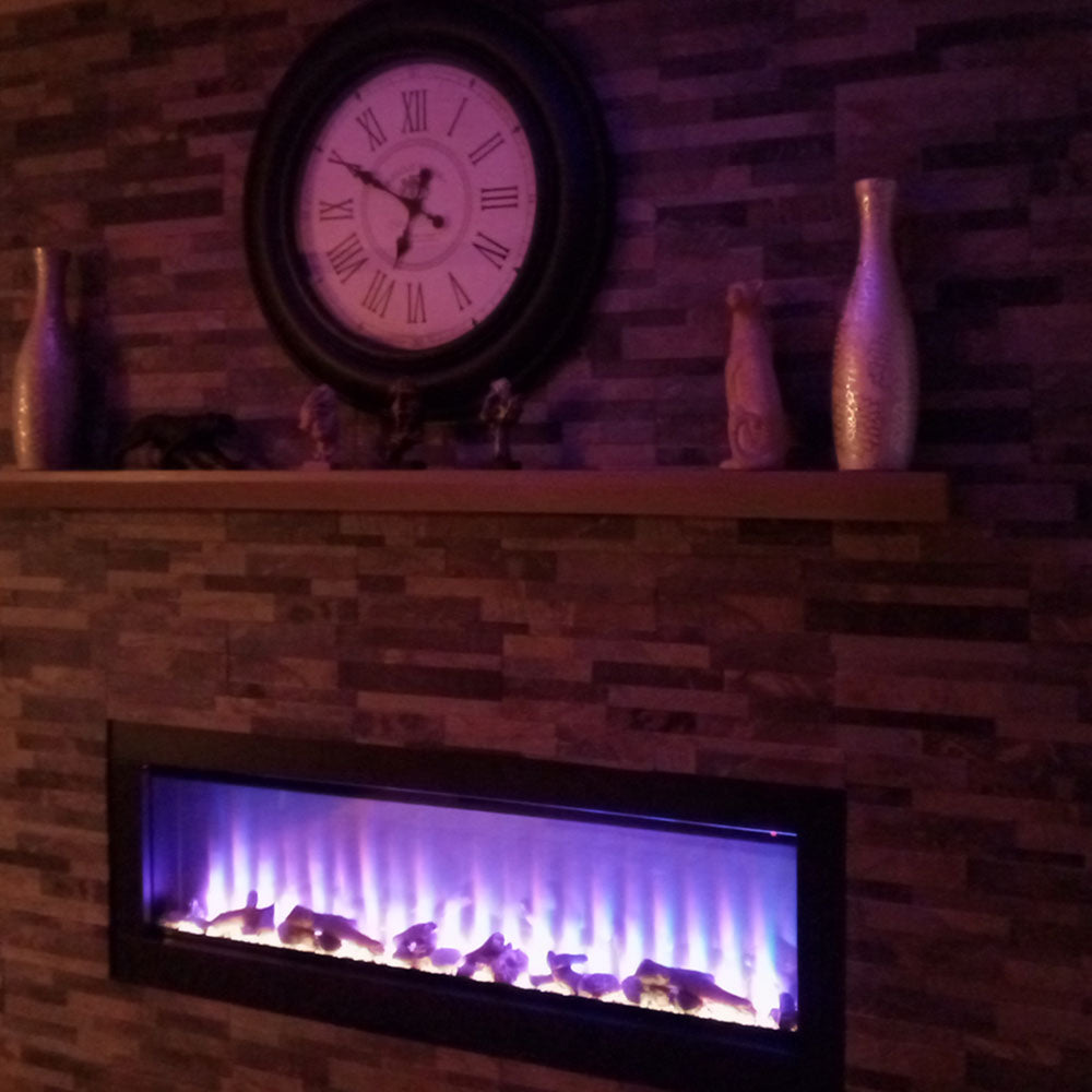 Napoleon Clearion Elite 50-Inch See-Through Electric Fireplace - Modern Heating for Living Room, Bedroom & Office Spaces
