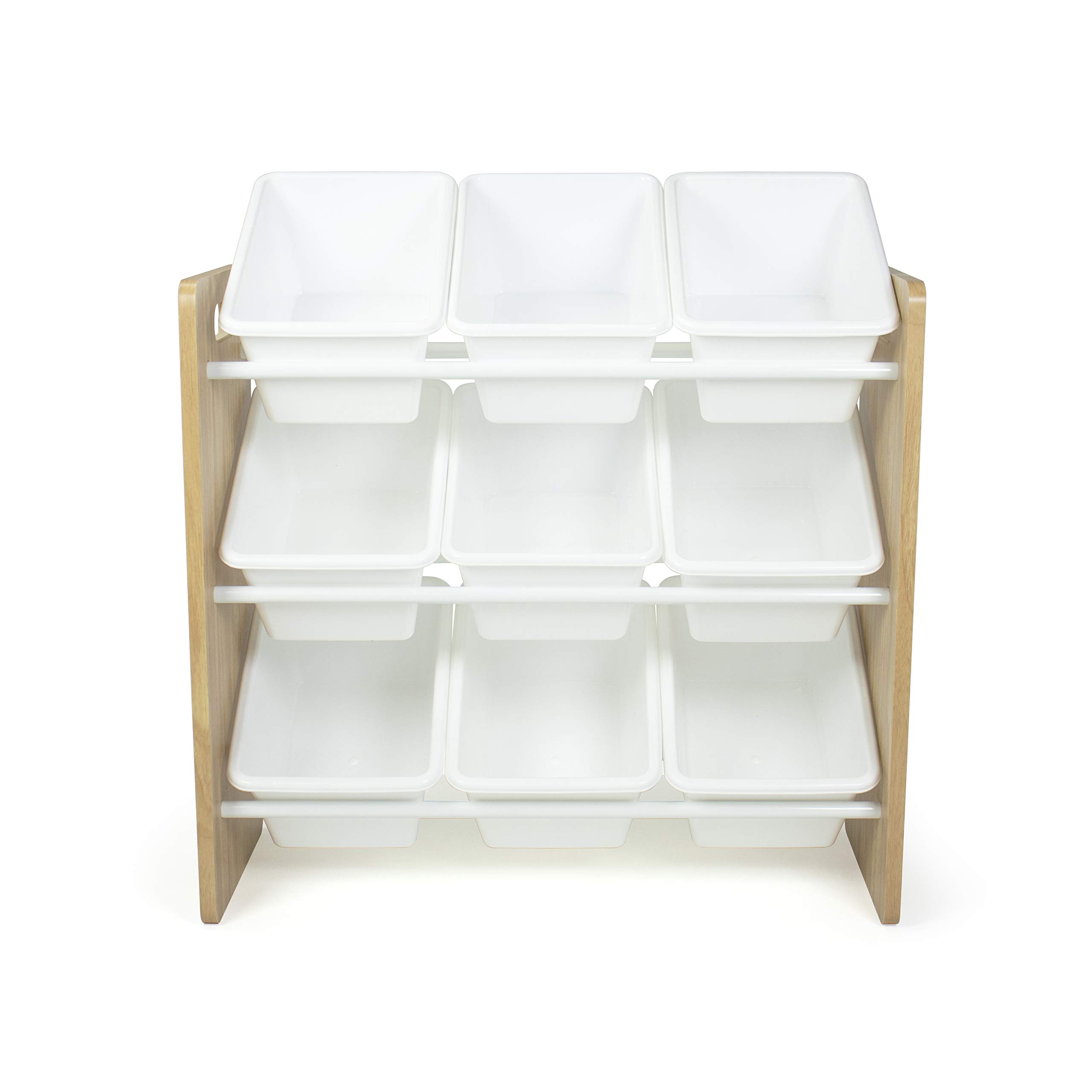 Humble Crew Kids Book Rack Storage Bookshelf with Toy Organizer Bins - Perfect for Nursery, Playroom & Classroom Organization