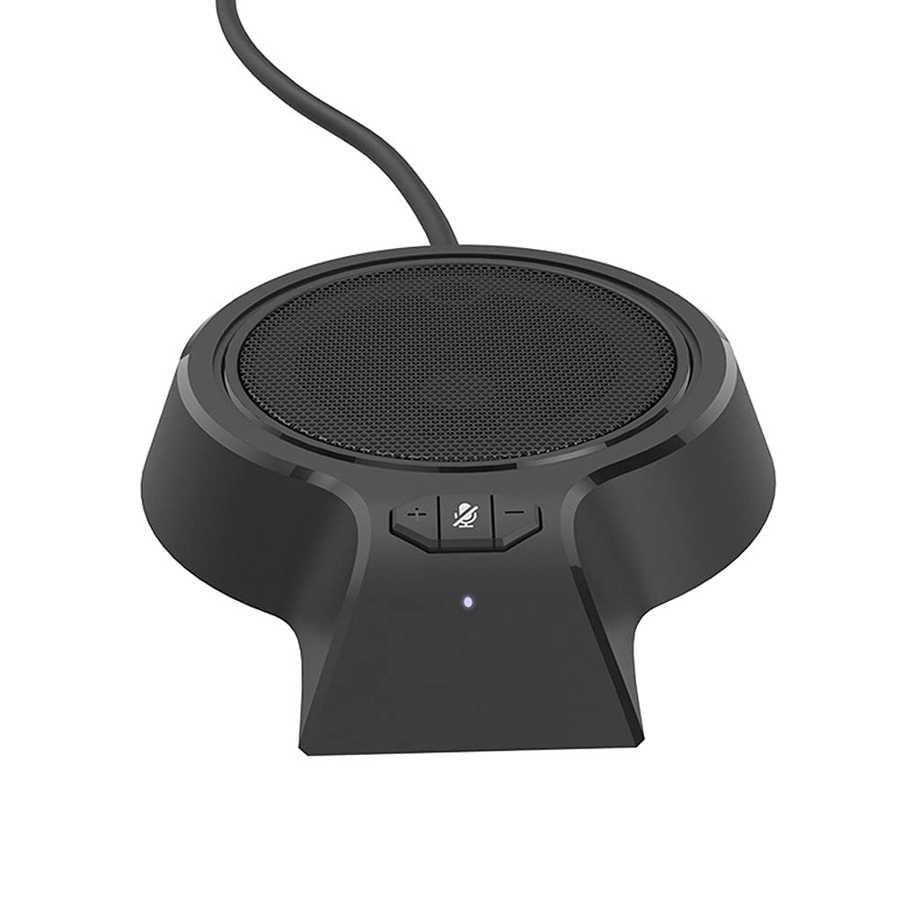 JRDHGRK USB Conference Microphone with 360° Omnidirectional Sound - Plug & Play PC Mic for Video Meetings, Gaming, Chatting & Online Classes - Ideal for Zoom, Skype, Teams & Discord